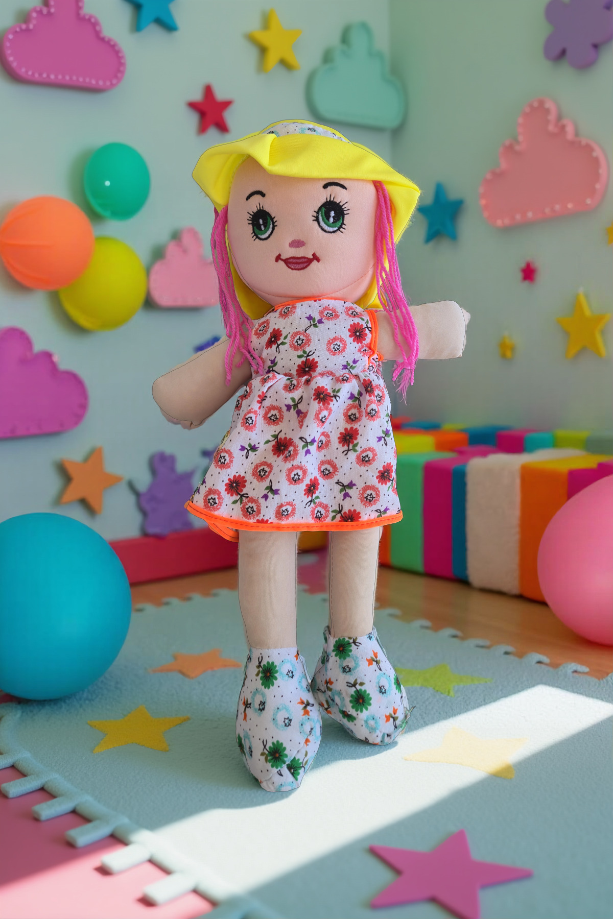 grs oyuncak Özel Üretim Oyuncak Bez Bebek 50cm Kırmızı Elbiseli Kız Çocuk Oyuncakları Eğitici Oyuncak fotoğrafı 5 (önizleme)