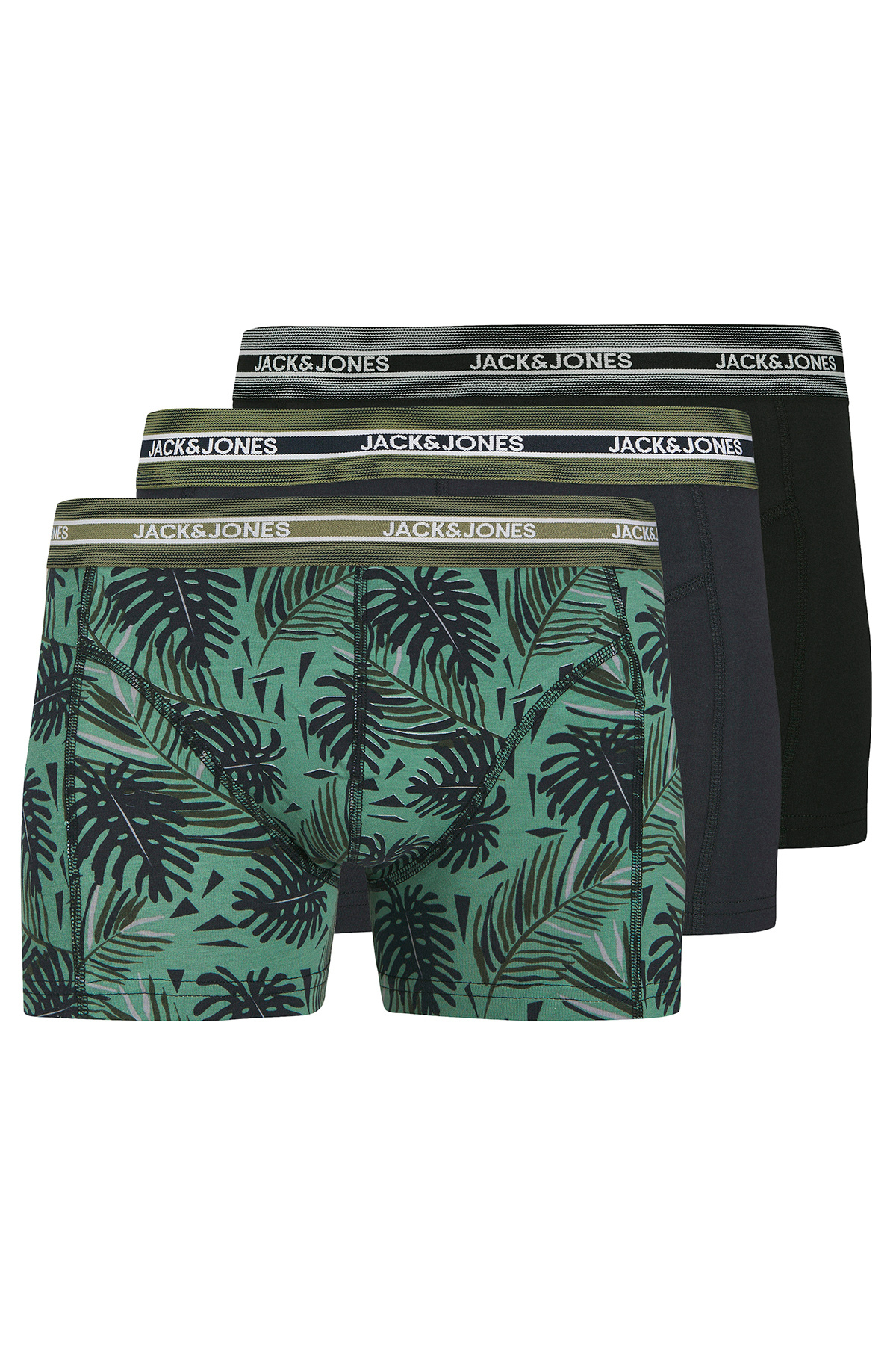 جک اند جونز Jacezra Leaves Trunks باکسر 3 بسته مردانه 12279501