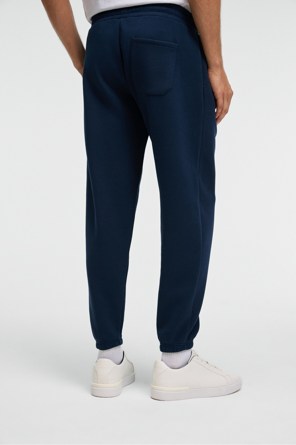 GRIMELANGE  ANSEL Erkek Lastikli Dar Paça Üç Cepli Yumuşacık Organik Pamuklu Lacivert Eşofman Altı - Görsel 7