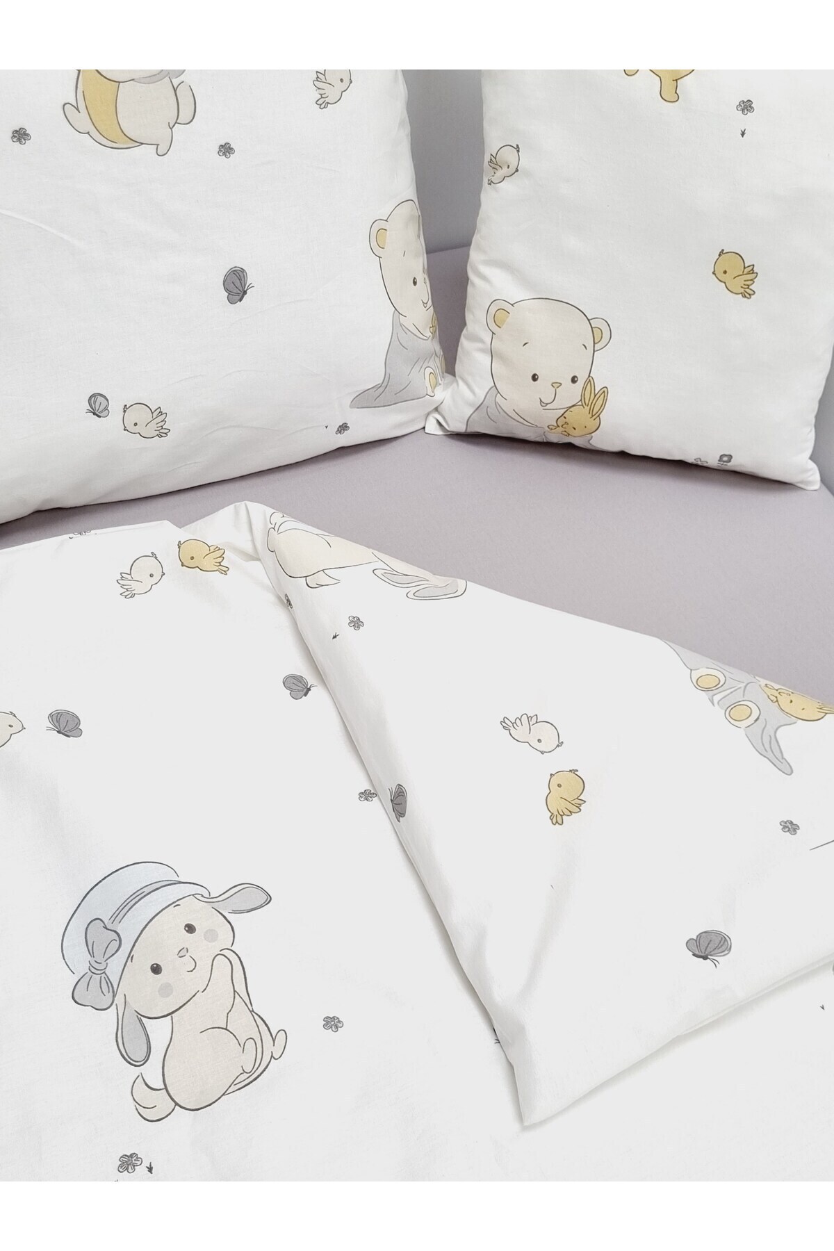 Yada Baby %100 Pamuklu Kumaştan Bebek 6 Parça Yorgan Ve Nevresim Takımı & Uyku Seti (70 X 120 CM) fotoğrafı 3 (önizleme)