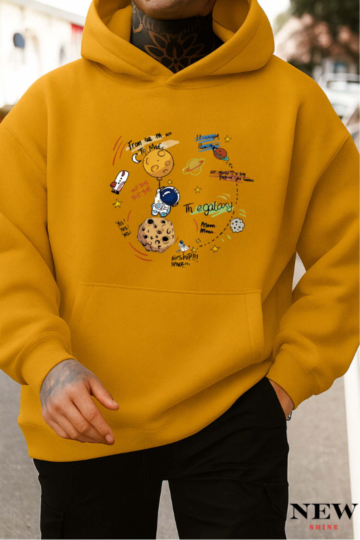 NEWSHİNE Astronaut Printed Sweatshirt