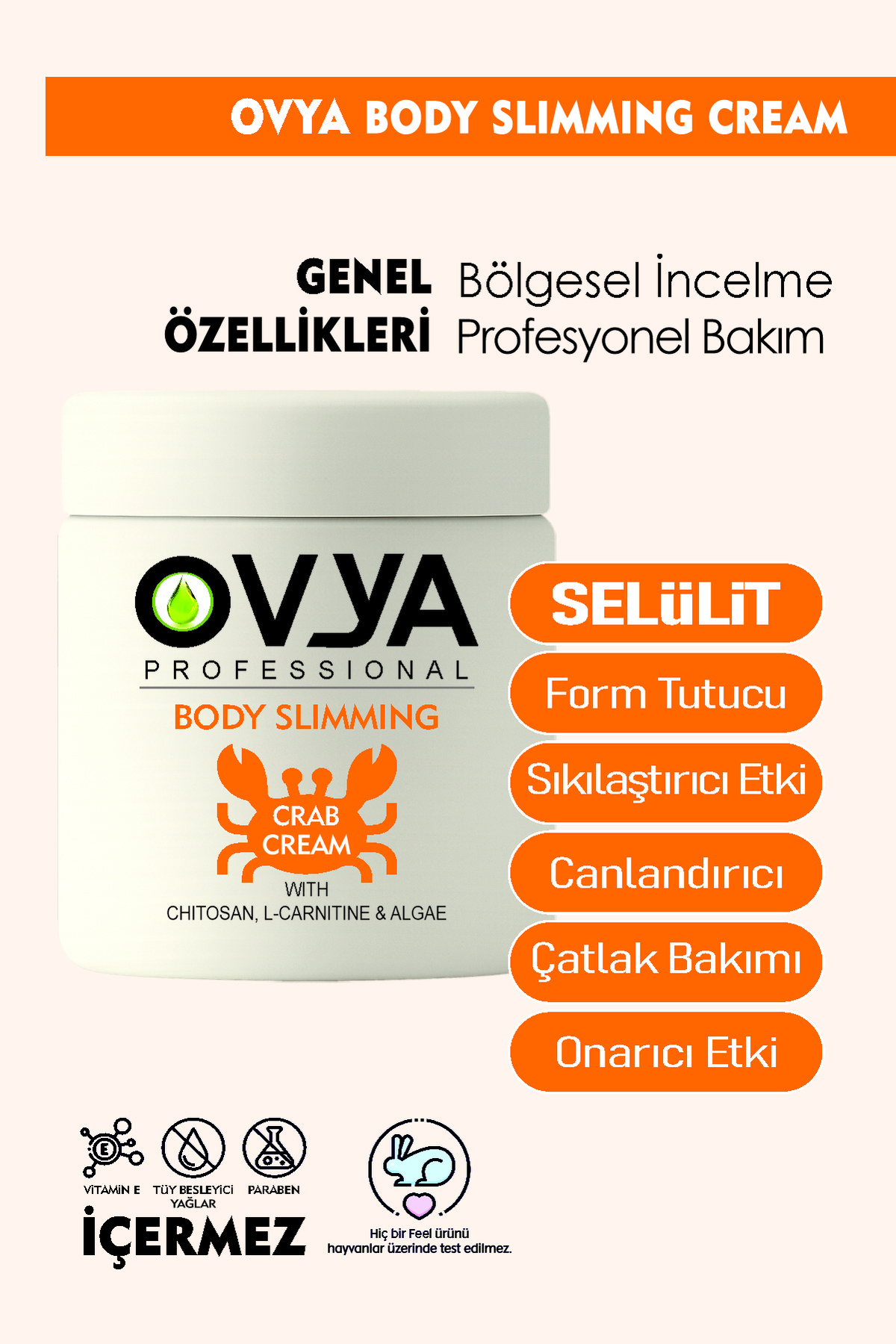 ovya Selülite Ve Bacak Bakımına Özel Yengeç Kremi 500ml
