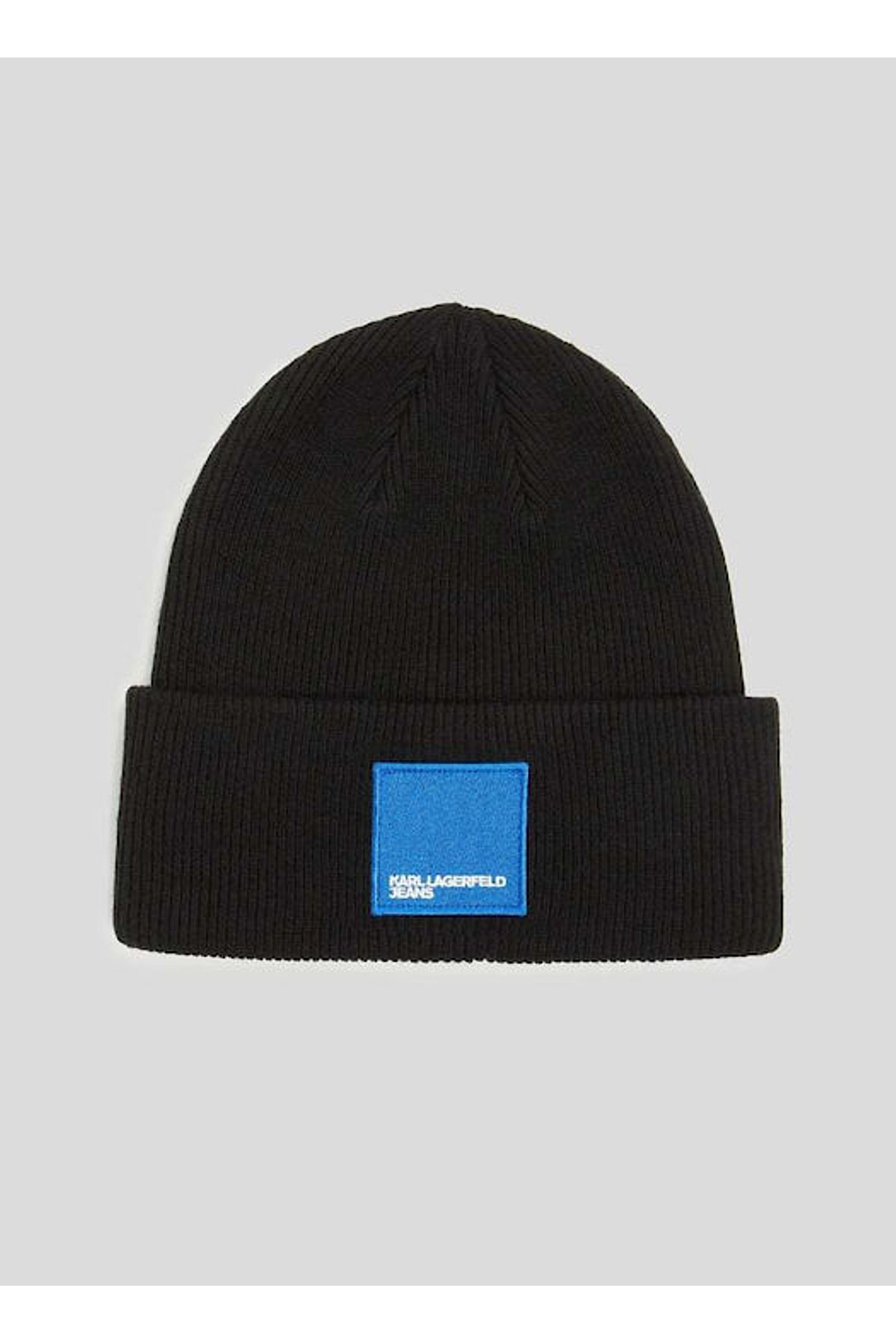 کارل لگرفیلد کلاه بافتنی مردانه جین مشکی ۲۳۶D۳۴۰۱_کلاه بافتنی لوگودار