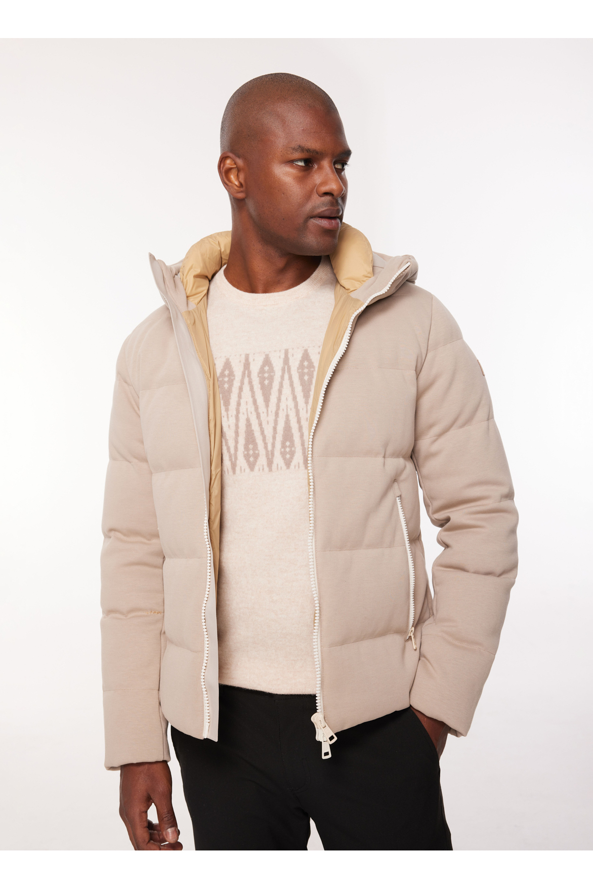 پالتو مردانه قهوه‌ای روشن A273JULIAN649PF1032- سایز: S