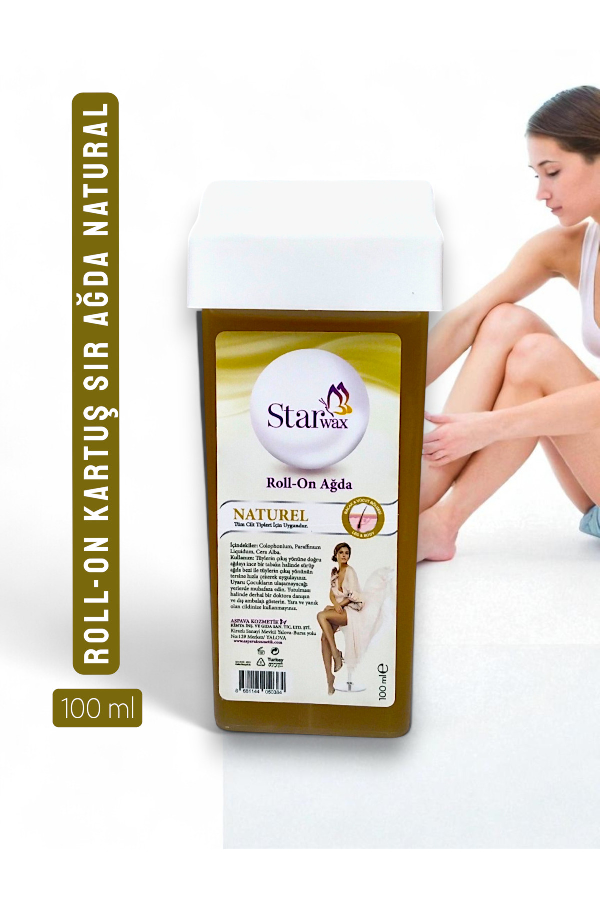 Roll On Kartuş Sir Ağda Naturel - Tüm Ciltler İçin 10'lu Paket (10x100 ml) — NATÜREL-AĞDA-100X10 — تصویر 2 از 2