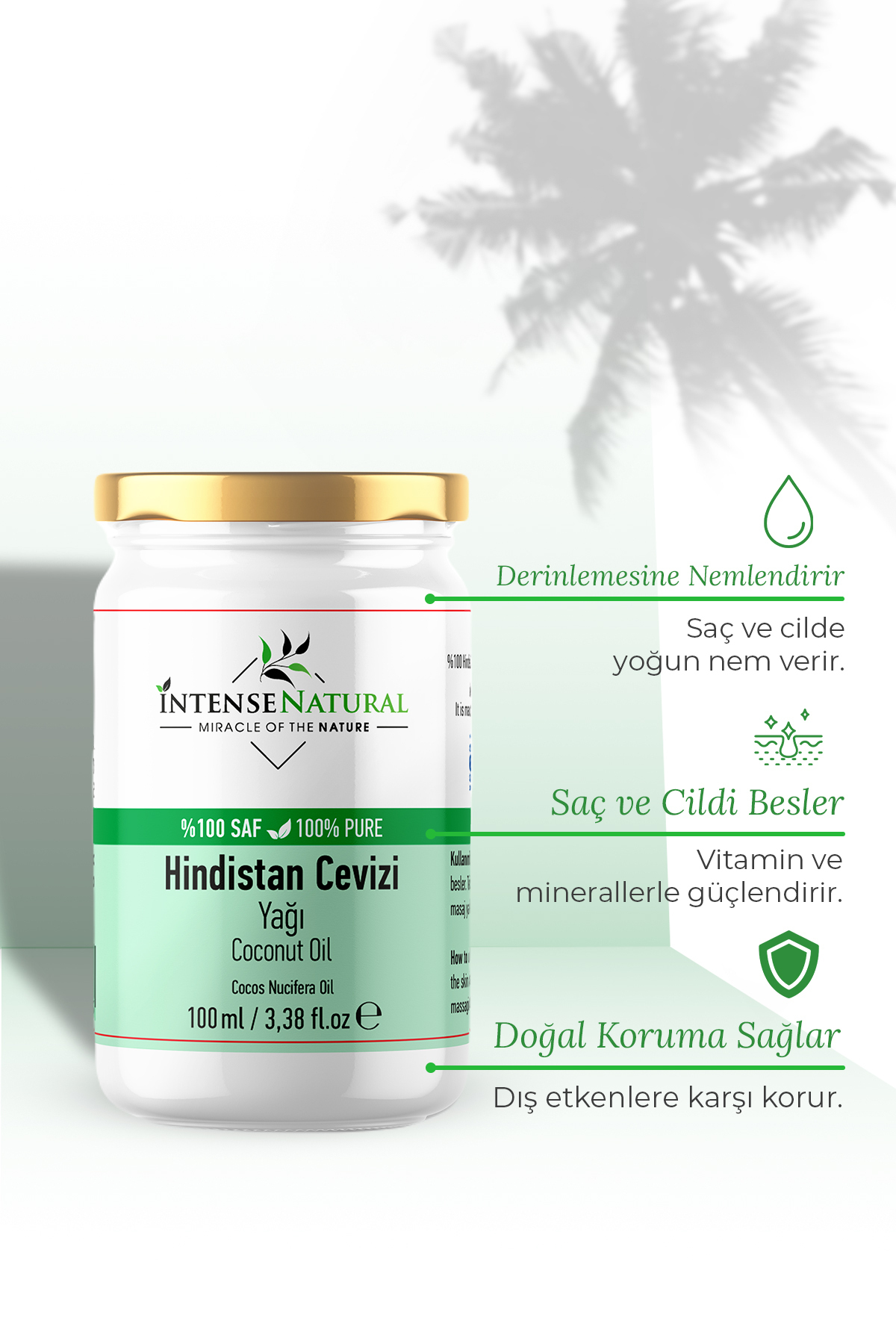 Hindistan Cevizi Yağı Soğuk Sıkım 100 Ml %100 Saf Ve Doğal Coconut Oil — NTR-1036 — تصویر 6 از 8