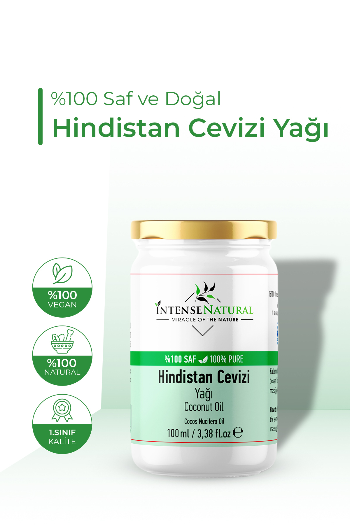 Hindistan Cevizi Yağı Soğuk Sıkım 100 Ml %100 Saf Ve Doğal Coconut Oil — NTR-1036 — تصویر 3 از 8