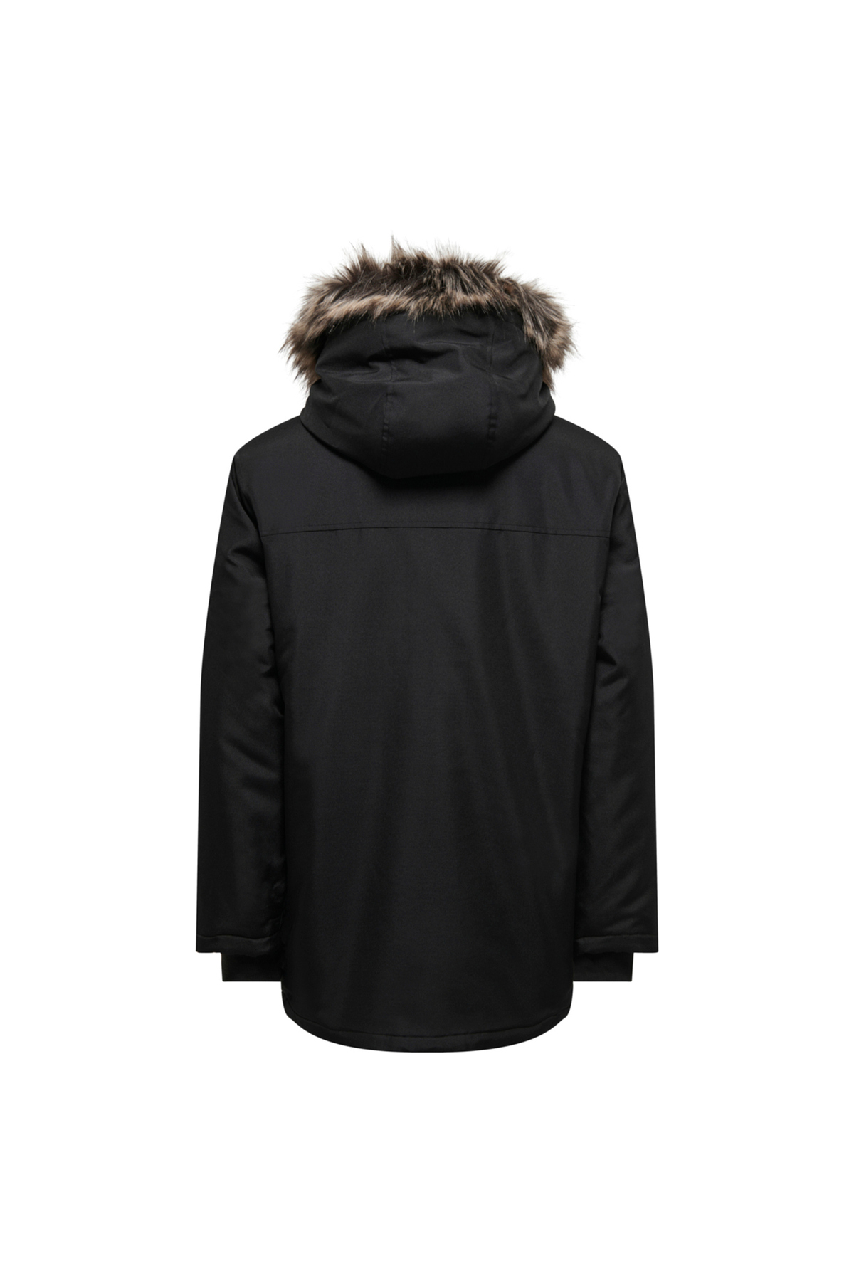 کاپشن مردانه کلاهدار فقط مشکی 22027557_ONSFUTURE FAUX FUR — مشکی 5003051394 — تصویر 2 از 2