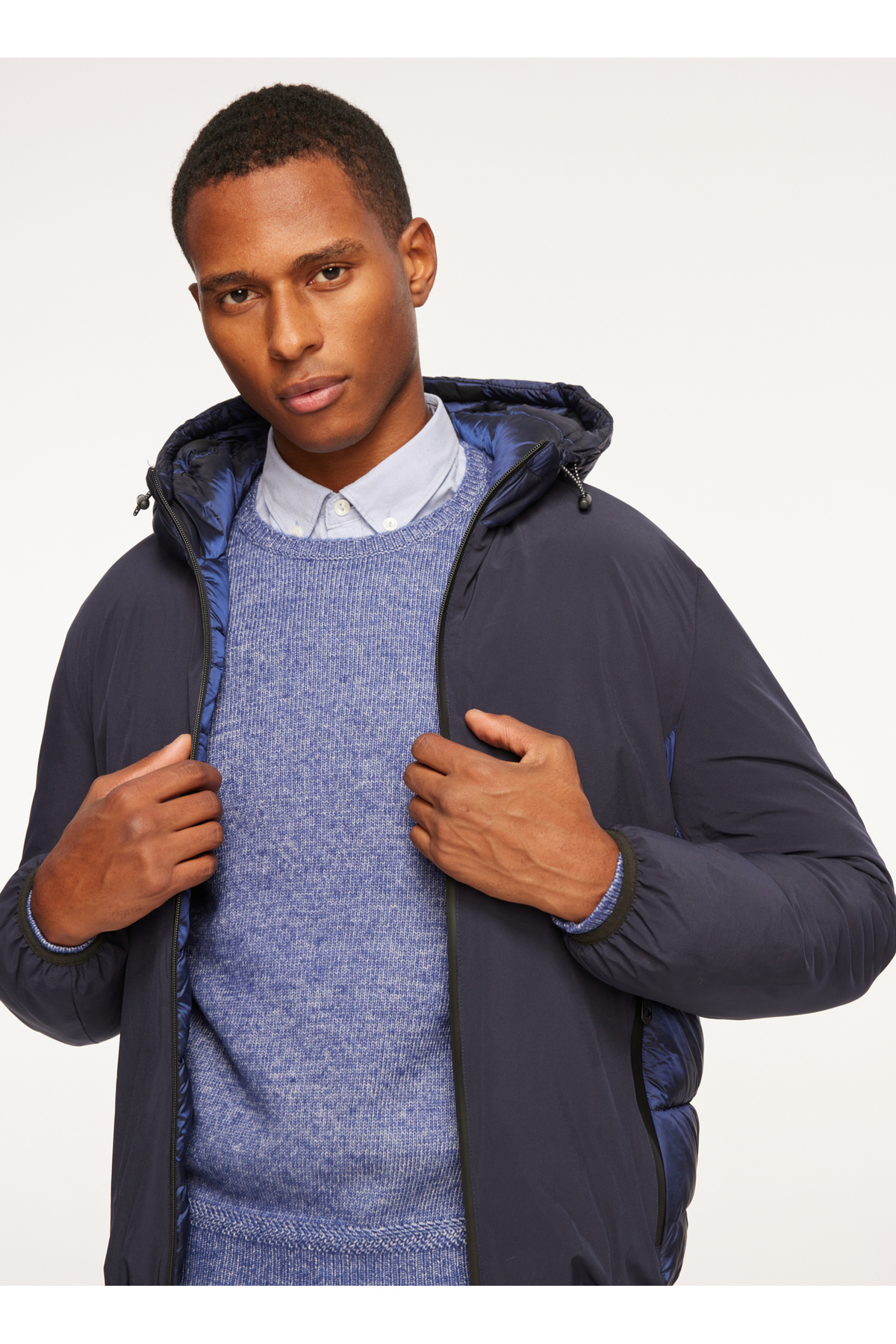 فرد ملو کاپشن مردانه سرمه‌ای FM23W13KU