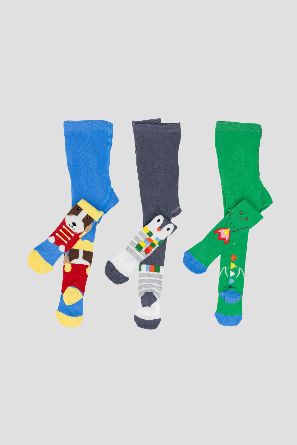 Defne Baby 3’lü Hayvan Desenli Pamuklu Erkek Bebek Külotlu Çorap fotoğrafı 2 (önizleme)