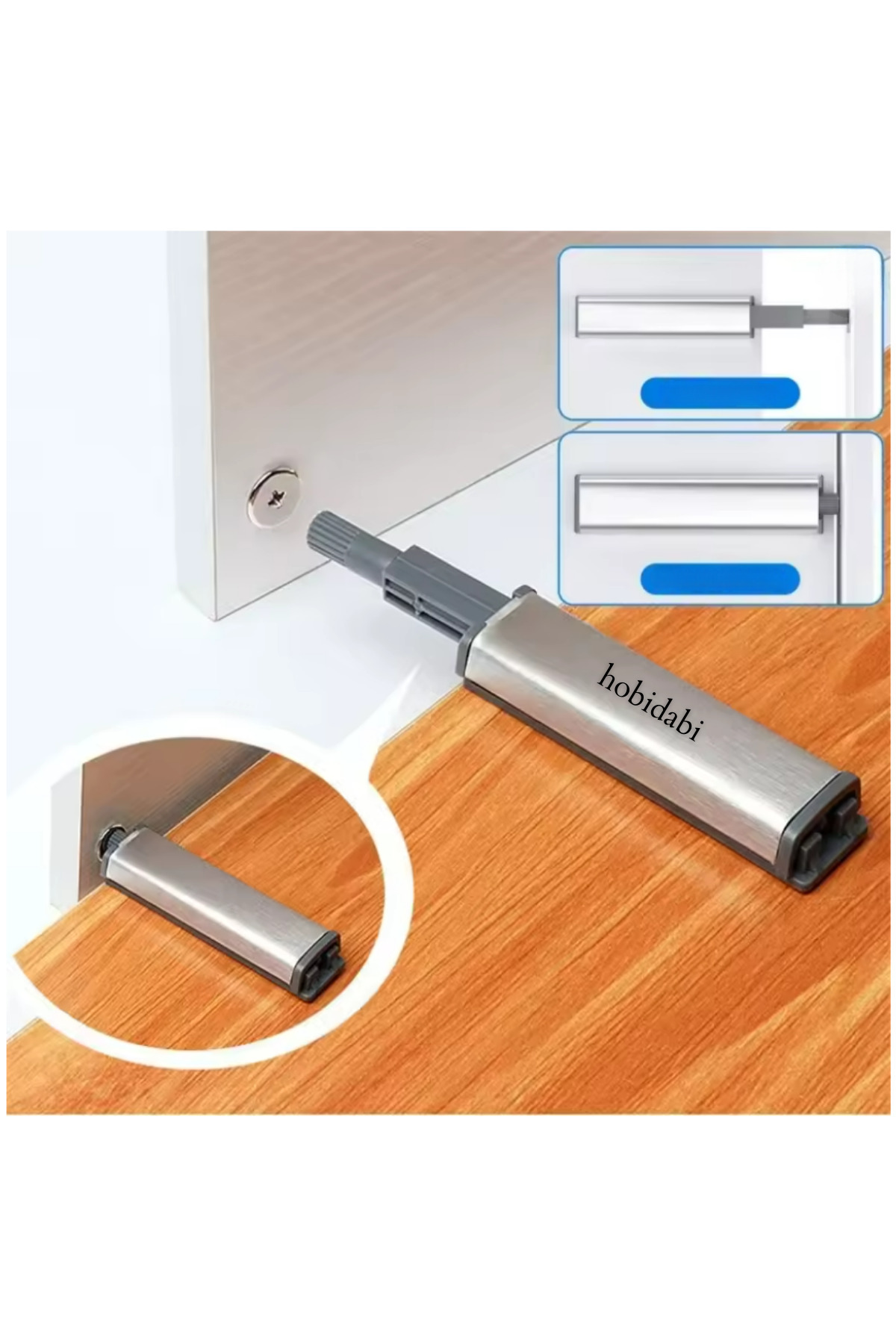 HOBİDABİ Metal Dolap Kapak Mıknatıslı Kapak Basac Kapak Itici Bas Aç 1 Adet