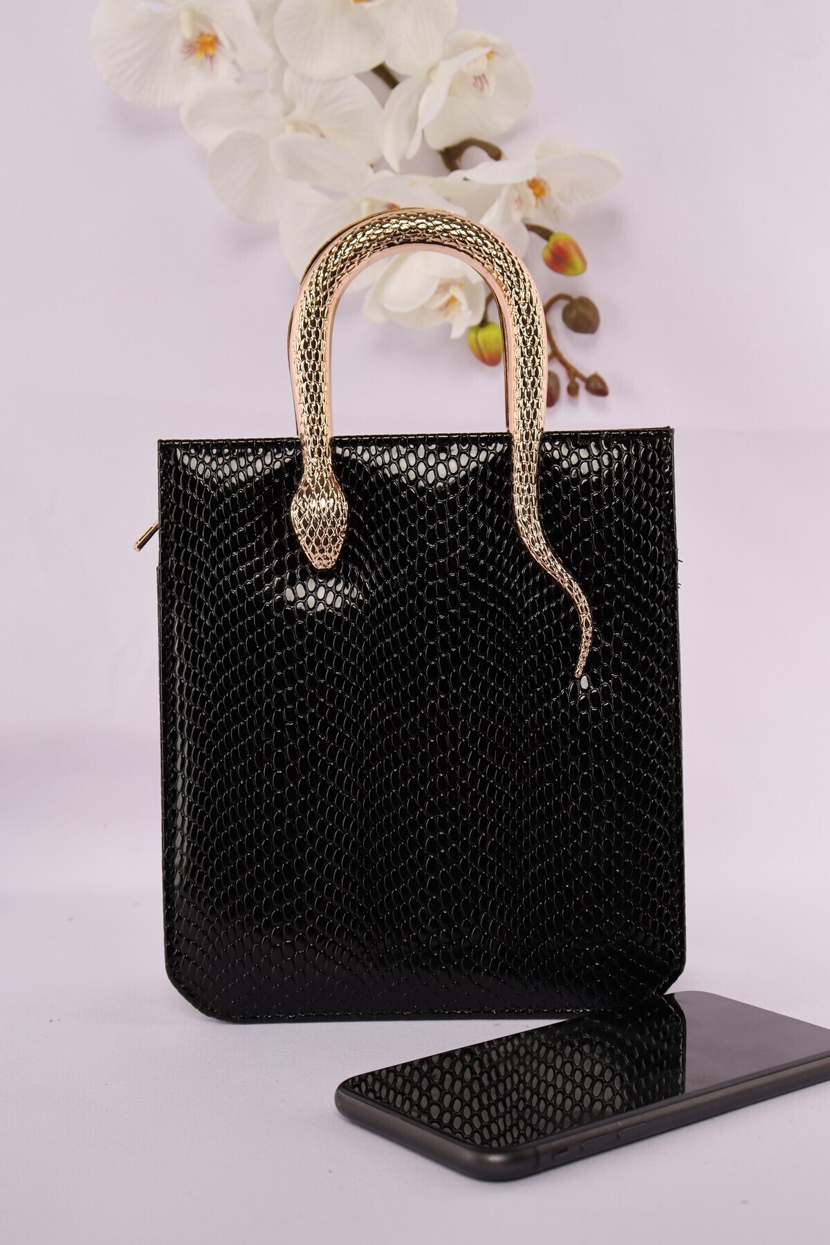 weem bag Elysara EB0143 | PİTON GÖZ ALICI YILAN SAP PORTFÖY ÇANTA görsel 4