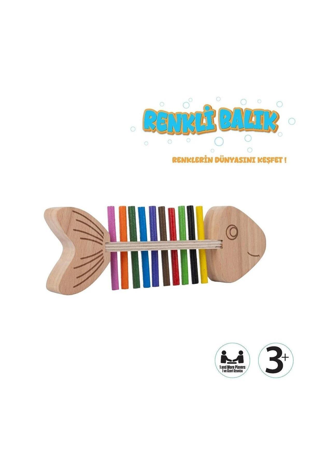 HAK İŞ OYUNCAK Bee Smart Montessori Renkli Kılçıklı Balık Ahşap Eğitici Oyuncak – 30 Görev Kartlı (3+ Yaş) fotoğrafı 5 (önizleme)