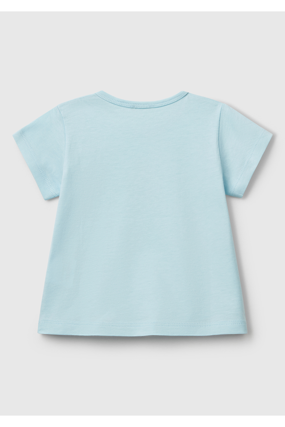 United Colors of Benetton Bebek Turkuaz Önü Baskılı Omzu Çıtçıt Düğmeli T-Shirt fotoğrafı 2 (önizleme)