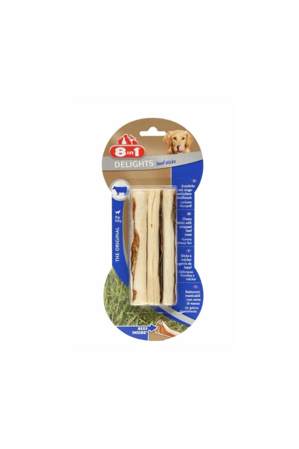 8in1 8 in 1 Beef Delight Sticks 75 gr Köpek Ödül Kemiği skt: 07/2027