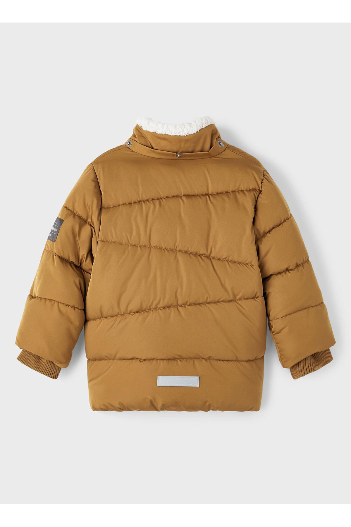 name it Kahve Erkek Bebek Kapüşonlu Normal Bel Kürklü Mont NMMMATHEW JACKET2 fotoğrafı 2 (önizleme)
