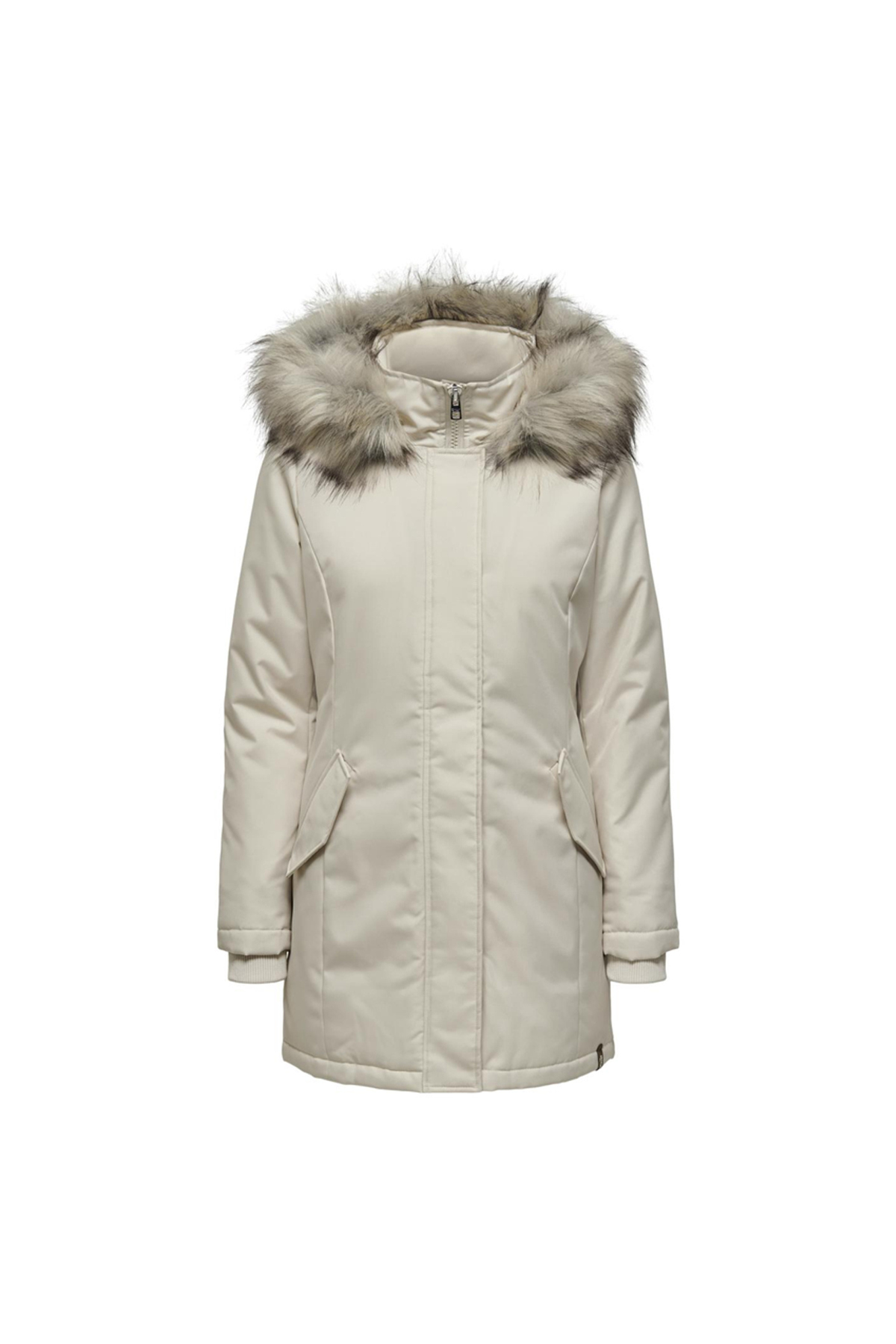ONLY Krem Kadın Kaban ONLNEWKATY PARKA CC OTW görsel 6