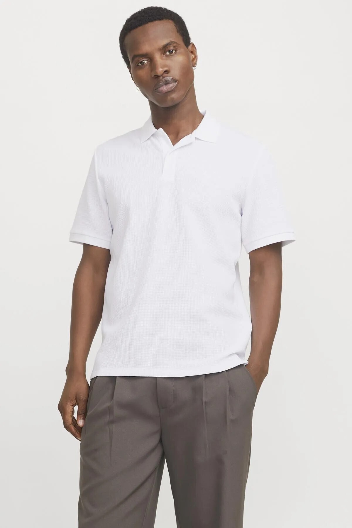 جک اند جونز تی شرت مردانه سفید Jjeaustin Polo Ss Noos Polo 12268130-سفید
