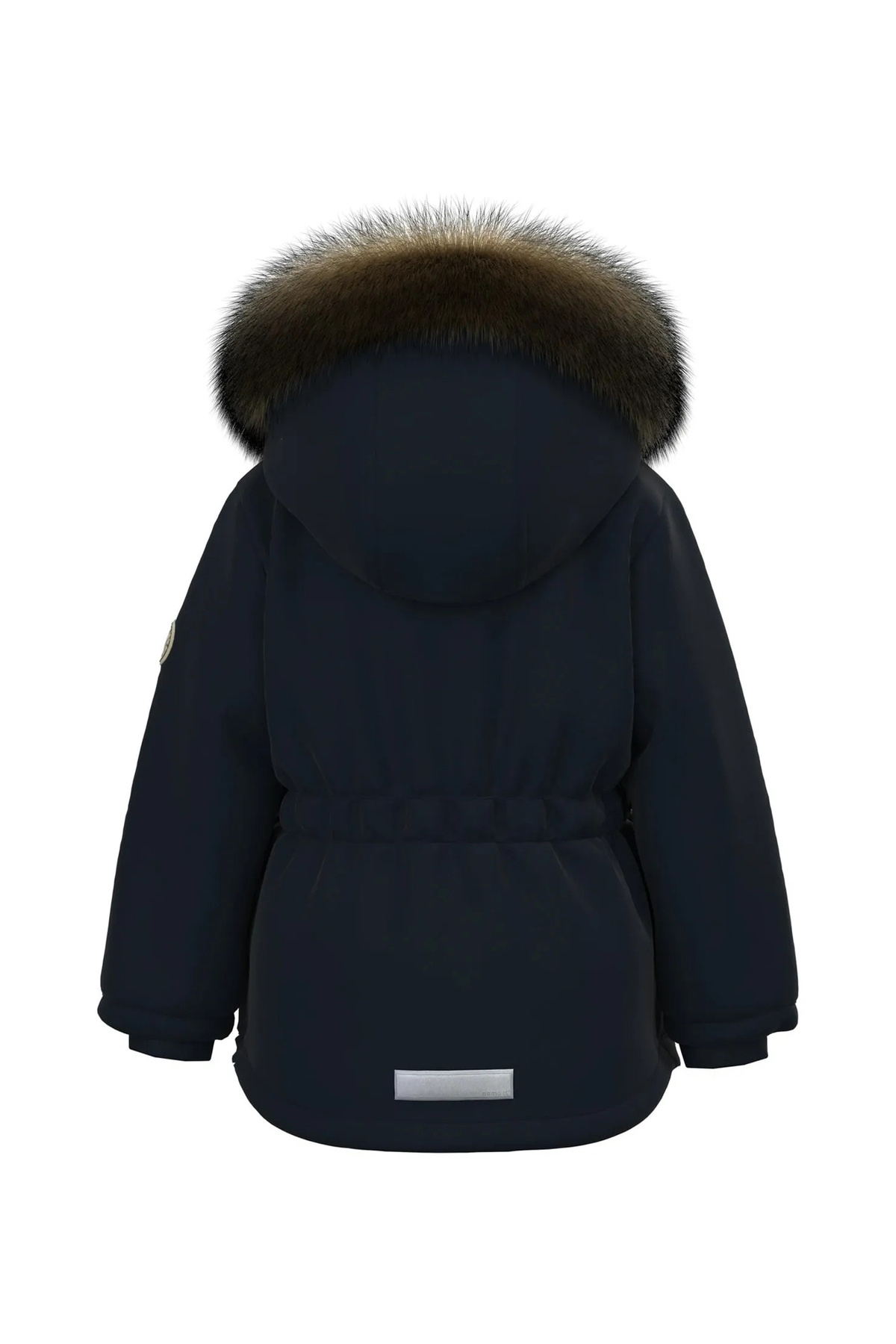 name it Siyah Kız Bebek Kapüşonlu Normal Bel Kürklü Mont NMFMARLIN PARKA JACKET PB fotoğrafı 2 (önizleme)