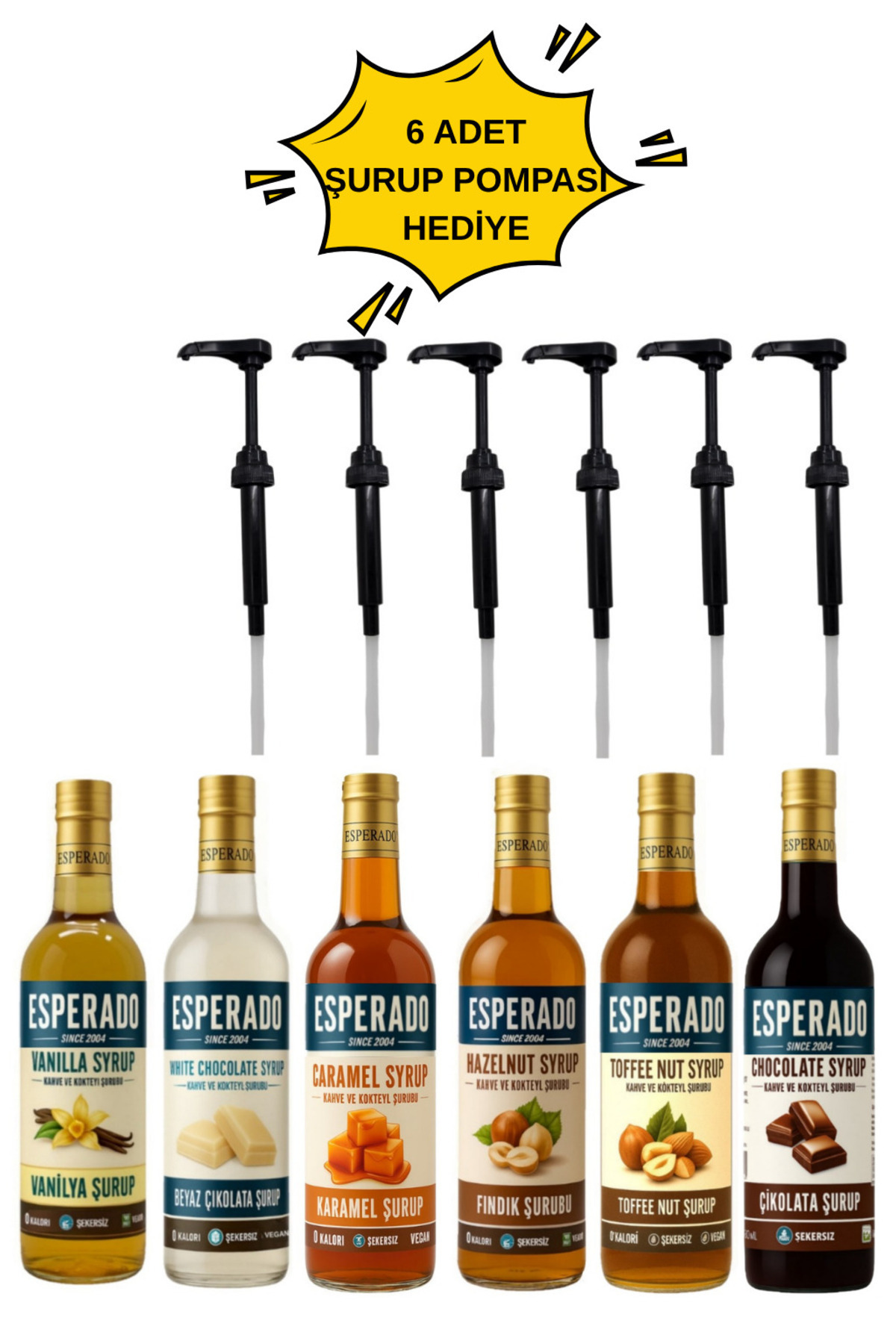 ESPERADO Şekersiz Sugar Free Ekonomik 6 Lı Coffee Set 750 ml X 6 Adet