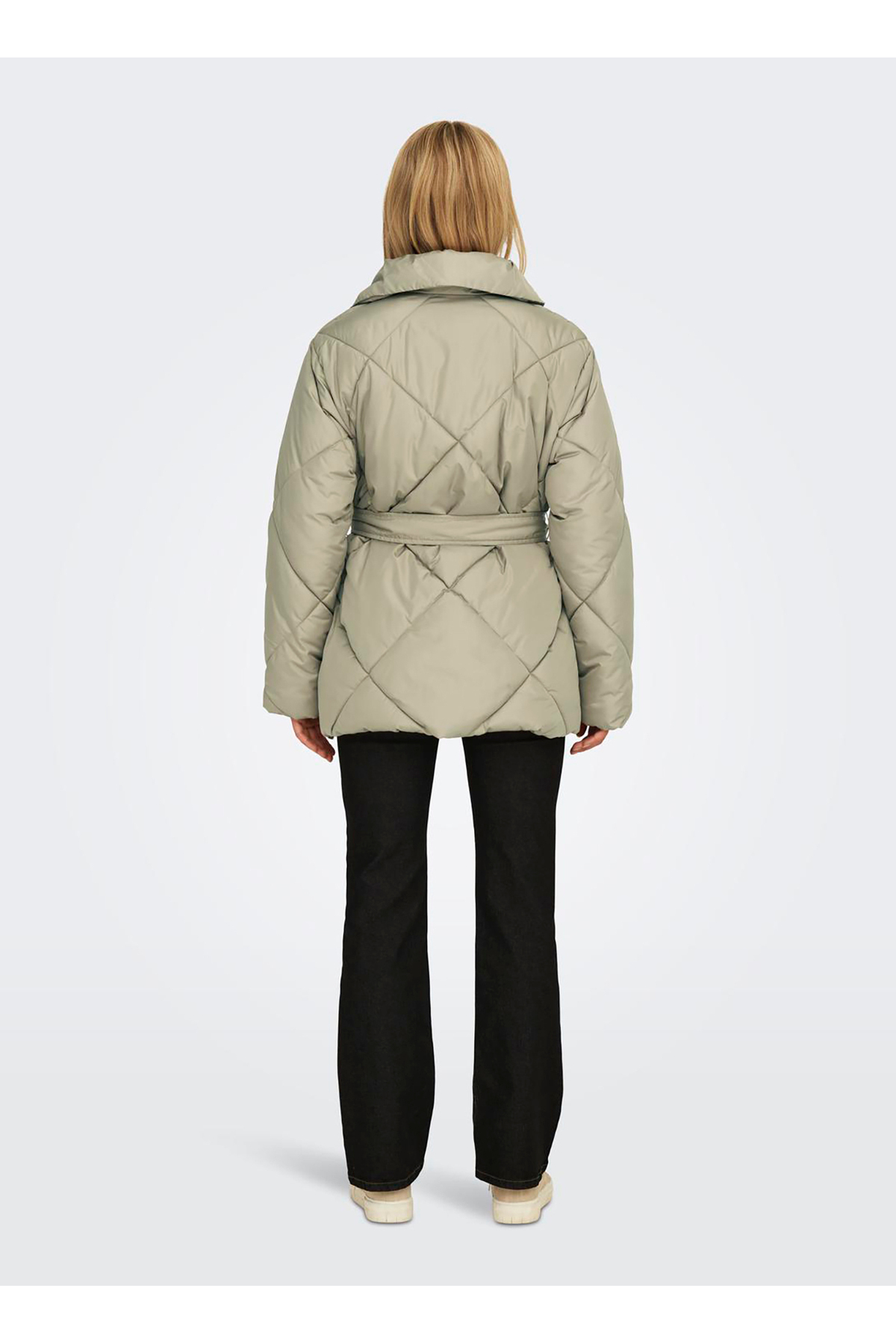 ONLY Yeşil Kadın Mont ONLSUSSI QUILTED PUFFER JACKET OTW görsel 5