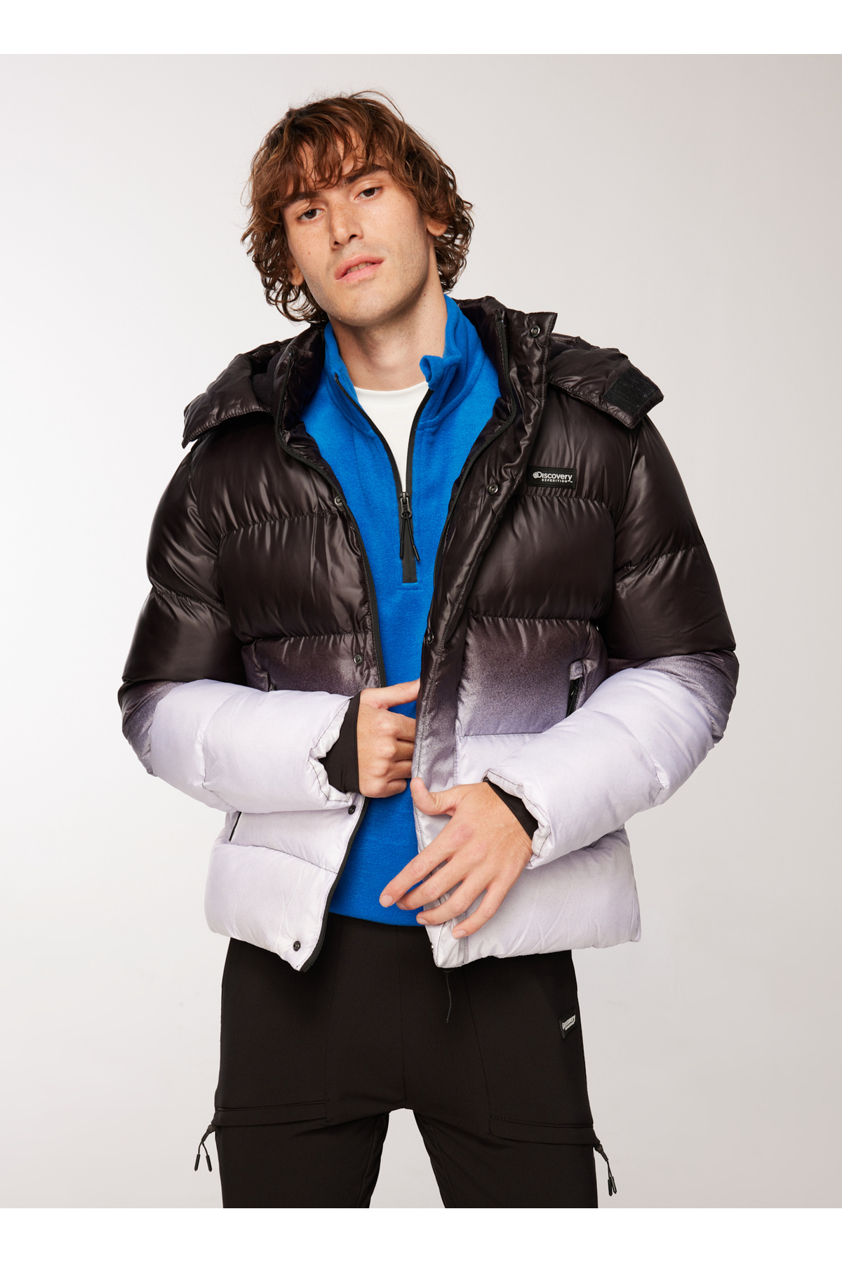 نیو برند پالتو مردانه سفید - مشکی DEGRAN