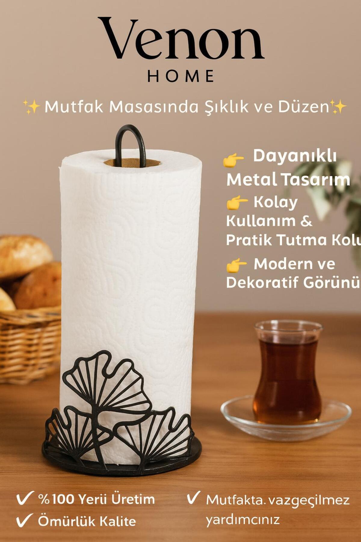 VENON Ginko Metal Kağıt Havluluk ,Rulo Havluluk,Peçetelik Tezgah Üstü Kağıt Havluluk Dik