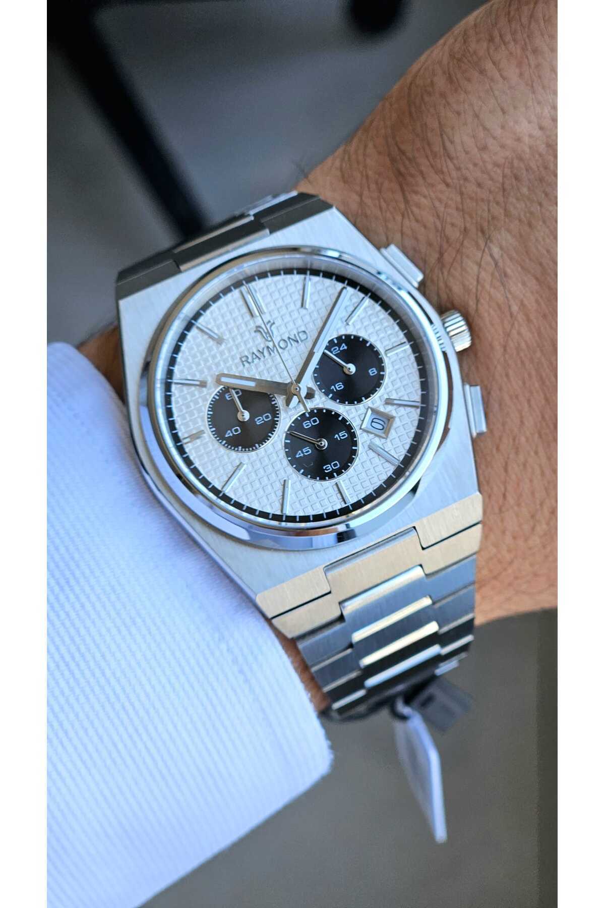 Riekoさまオーダーページ Raymond RYM-280268-CR QUARTZ ERKEK KOL SAATİ - ÇELİK KASA VE SAFİR