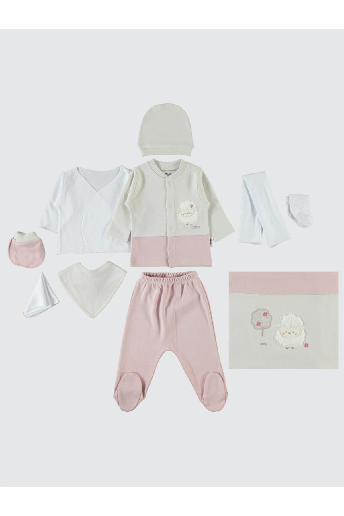 سیویل بیبی ست بادی 10 تکه دخترانه - صورتی 0-1 ماه سیویل بیبی ست بادی 10 تکه دخترانه - صورتی 0-1 ماه