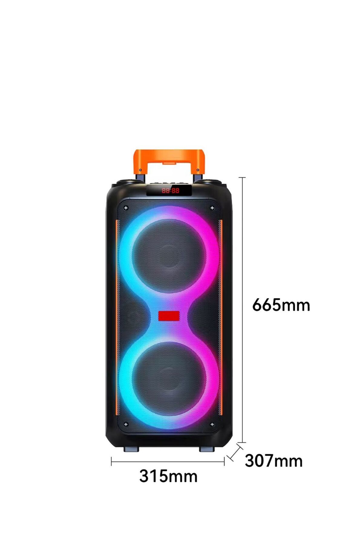 RTG NDR-1096 BÜYÜK BOY BLUETOOTH HOPARLÖR KABLOSUZ TEKERLEKLİ TAŞINABİLİR KABLOSUZ SPEAKER TOPLANTI AMFİ