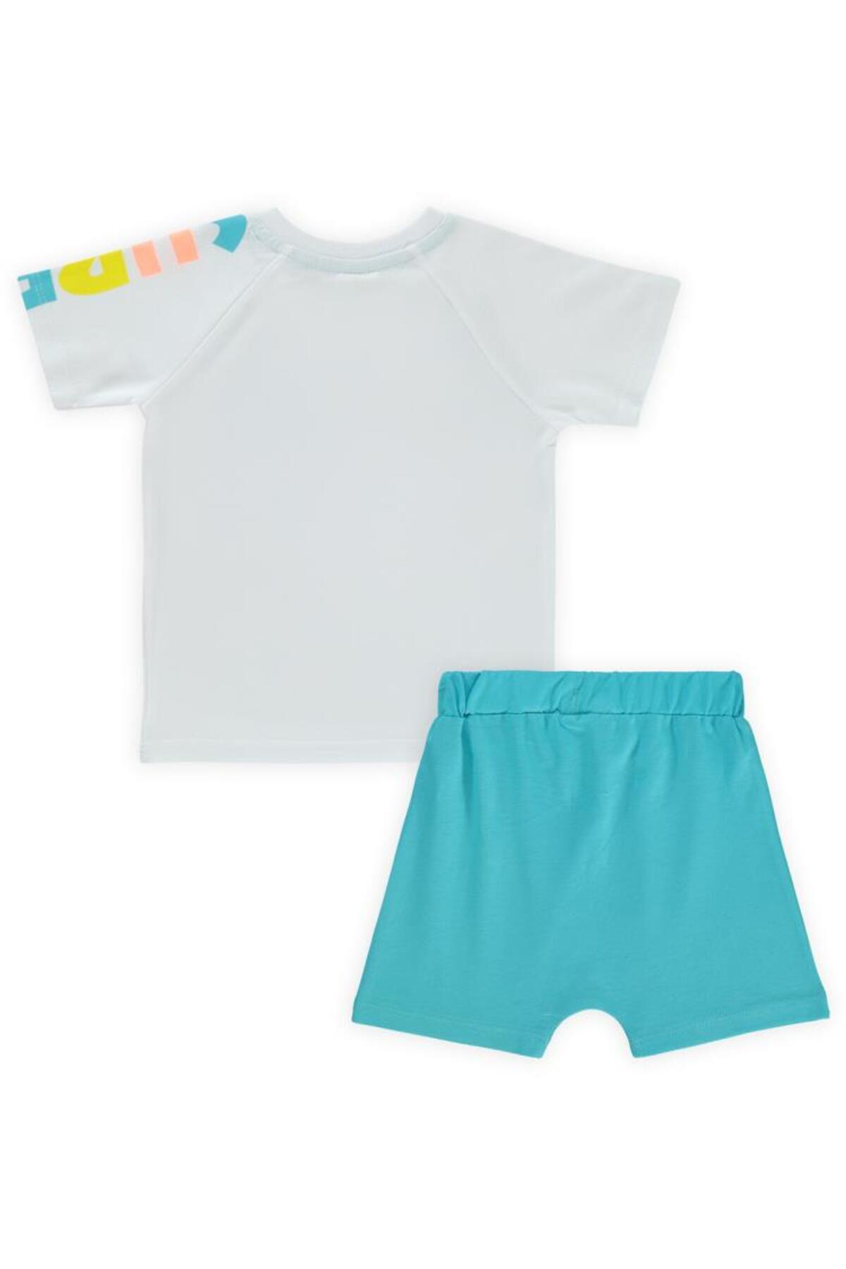 Civil Baby Surf Shark Baskılı 6-18 Ay Takım - Beyaz 12-18 Ay fotoğrafı 4 (önizleme)