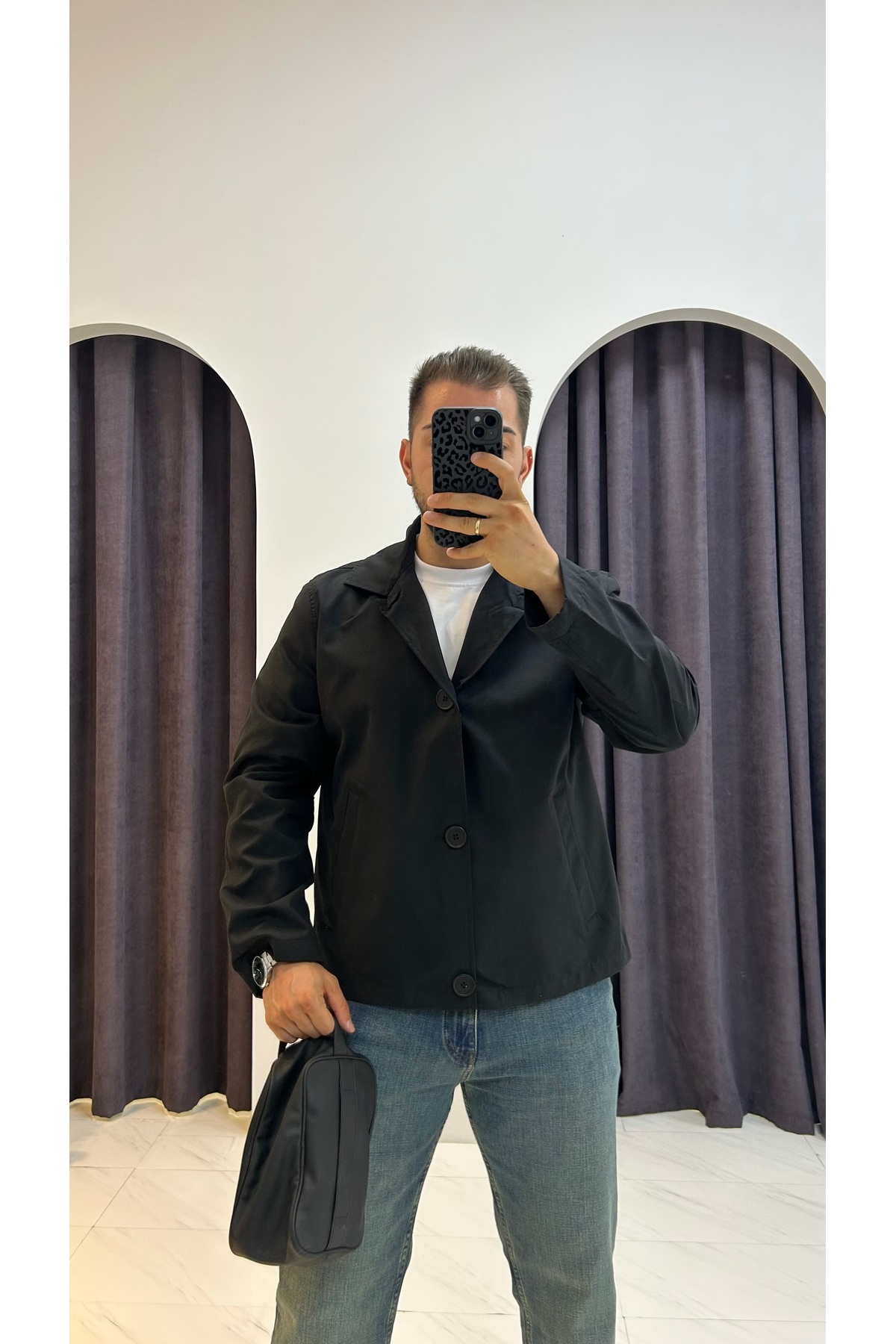 MERVENS Düğmeli Boxy Kalıp Trençkot Ceket görsel 6