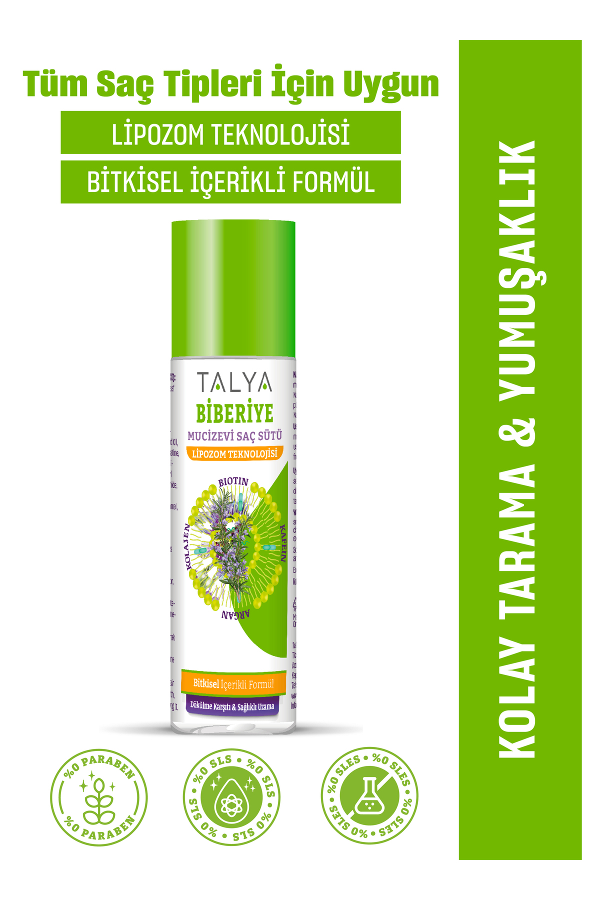 Talya Biberiye Saç Sütü,Dökülme Karşıtı Bakım, Bitkisel Formül, Lipozom Teknolojisi, 200 ml — M.T.BK.EL.200ML.03