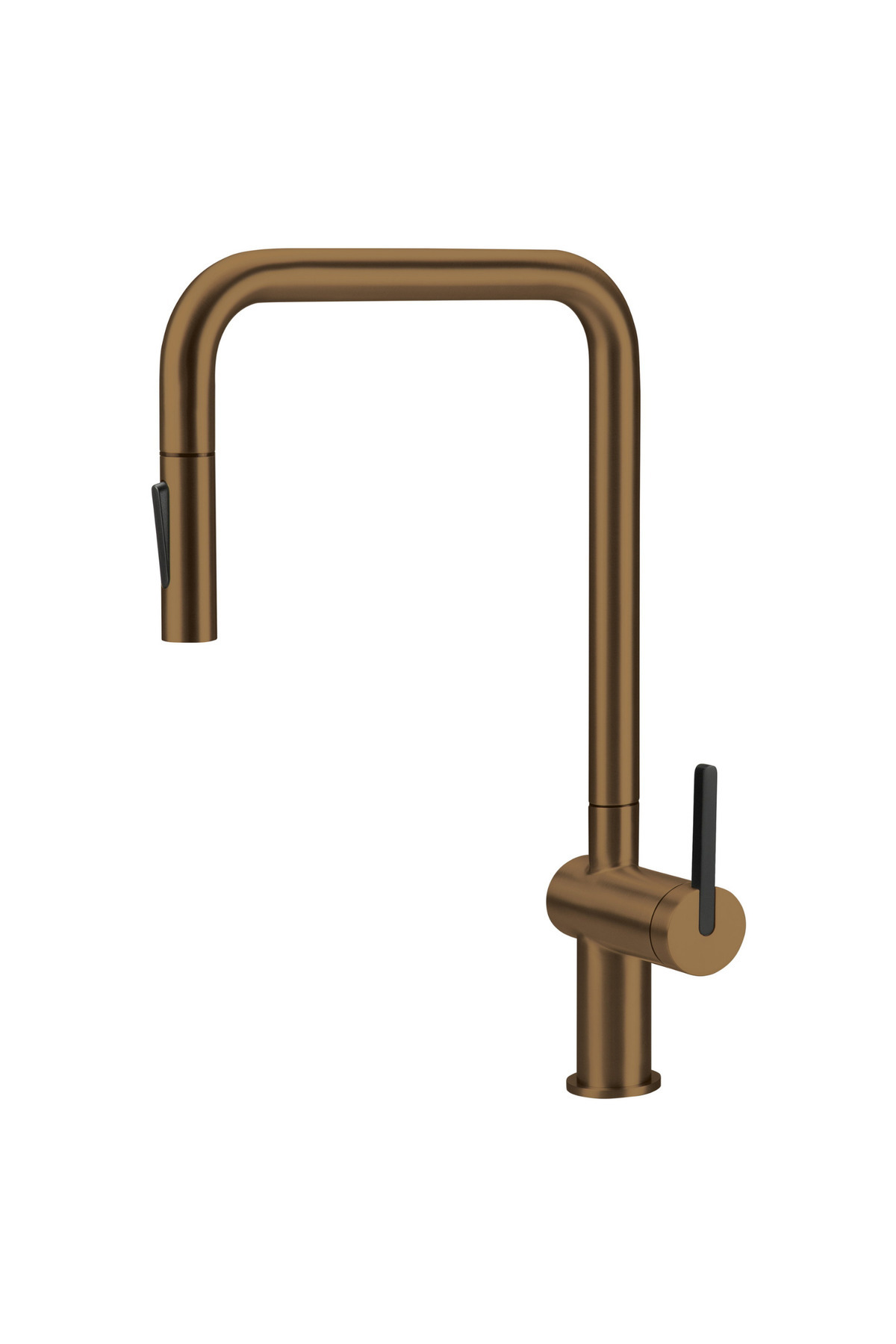 DEANTE Momi BKM_C73N Çekme Spiralli Fırçalanmış Bronz Mutfak Evye Bataryası 1800 mm Hortum