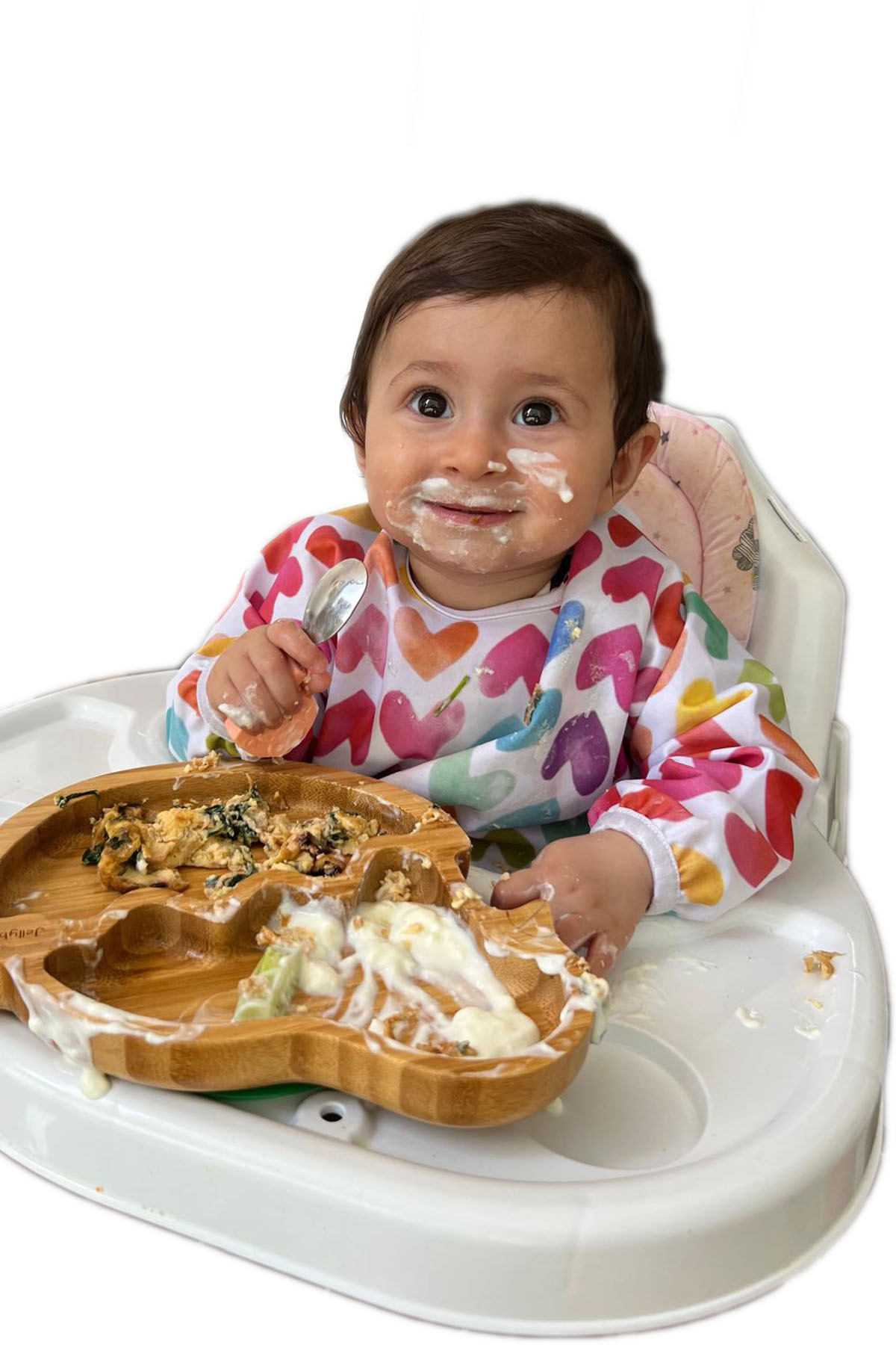 Lulunun Renkleri Su Geçirmez Uzun Kollu Bebek Mama Önlüğü – Kolay Temizlenebilir, Leke Tutmaz, 6-24 Ay fotoğrafı 2 (önizleme)