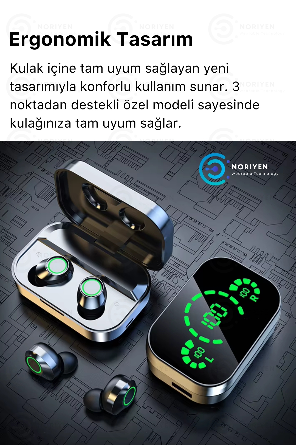 Powerbanklı Full HD Stereo Ses Mikrofonlu 5.3 Bluetooth YD03 Kablosuz Kulaklık
