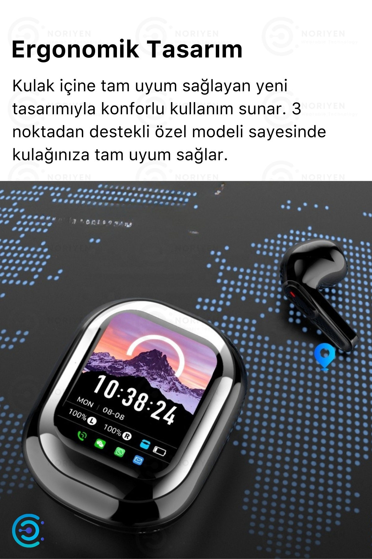 İki Yönlü Anında Sesli Çevirici AI Yapay Zeka Smart Çevirmen Translator & Kulaklık