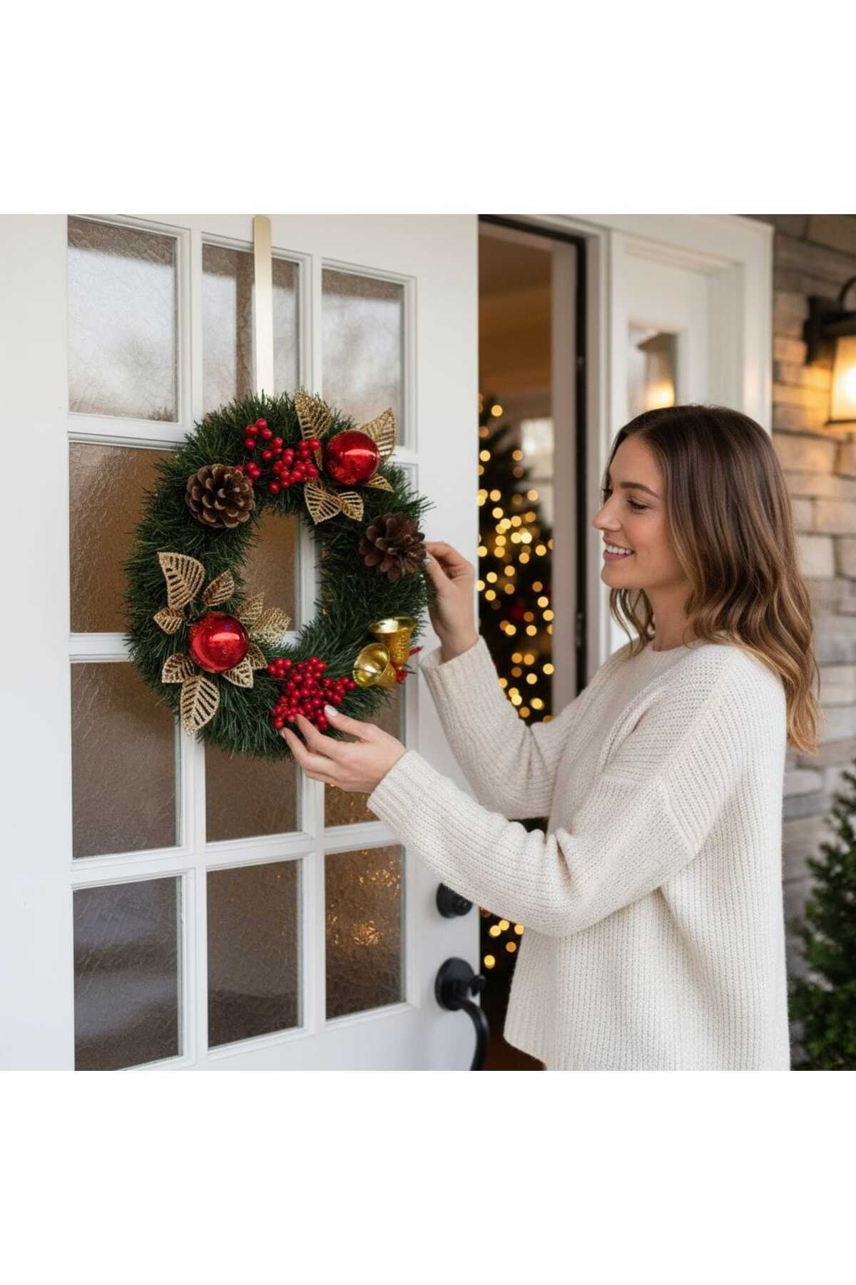 Leva House Новогодишен венец за врата 24 см