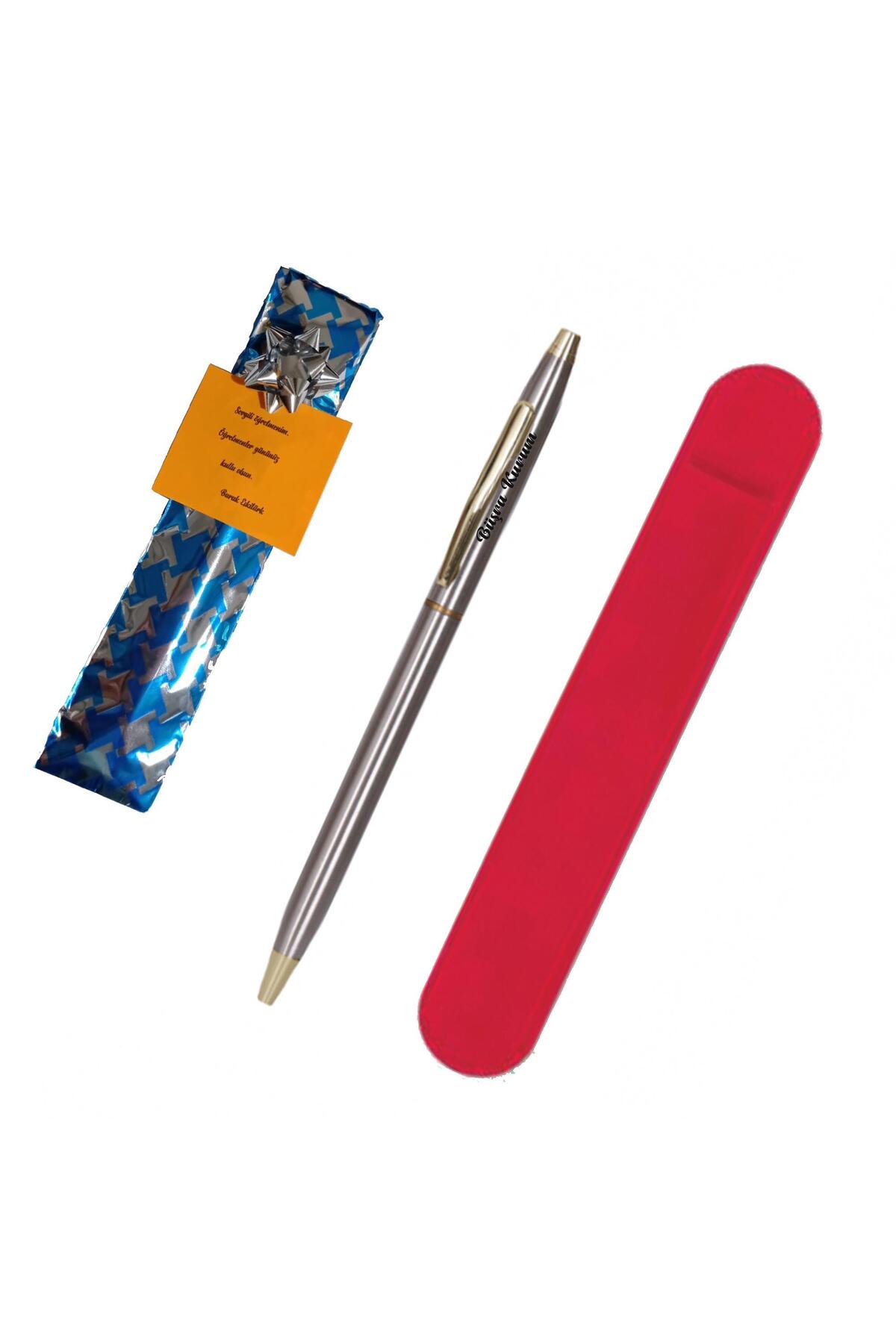 Name Personalized Flip Thin Ballpoint Pen Teachers' Day