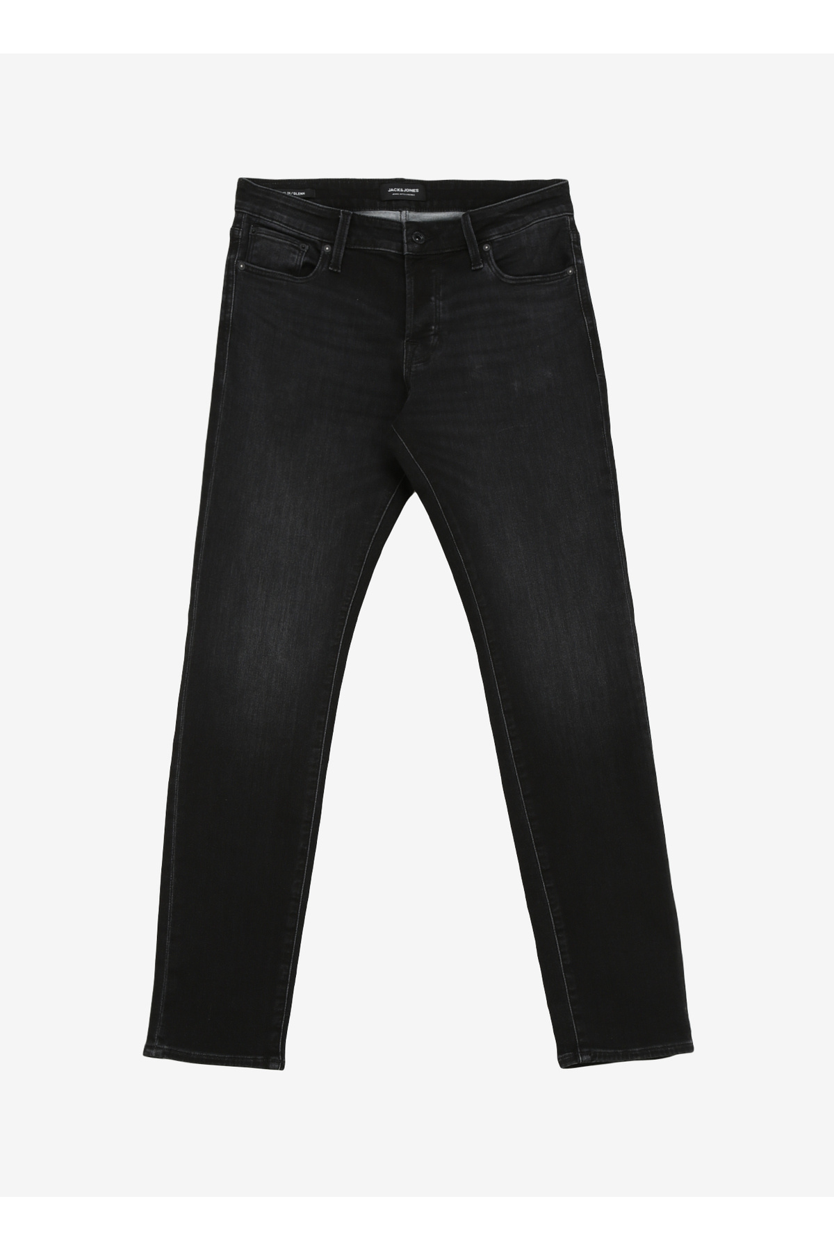 جک اند جونز شلوار جین مردانه مشکی کمر باریک JJIGLEN JJICON SQ 612 I.K SMU