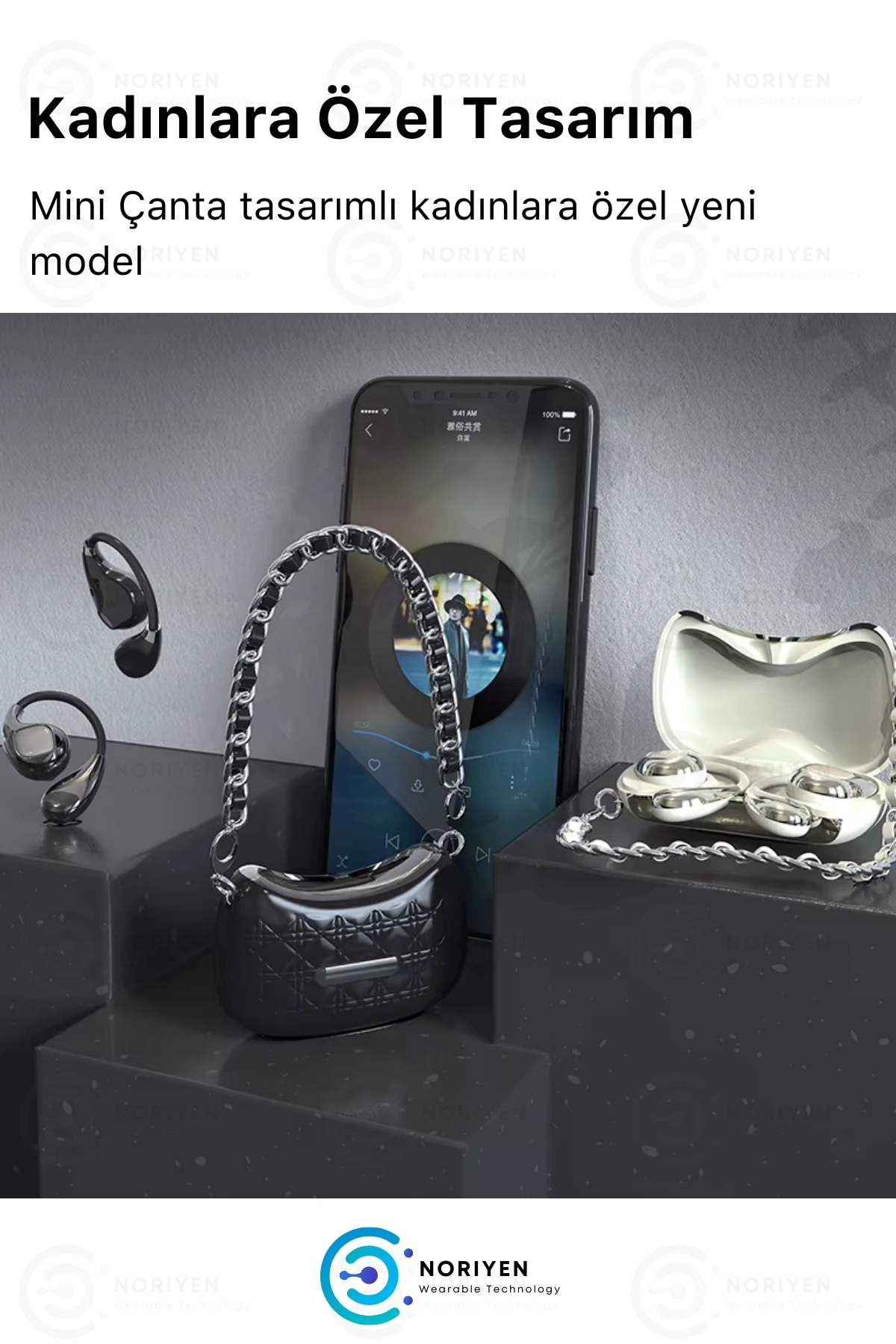 Kadınlara Özel Mini Çanta Tasarımlı Full HD Ses YX46 iOS Android Uyumlu Kadın Bluetooth Kulaklık