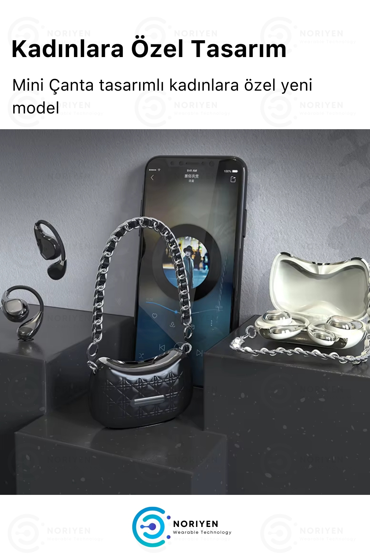 Kadınlara Özel Mini Çanta Tasarımlı Full HD Ses YX46 iOS Android Uyumlu Kadın Bluetooth Kulaklık
