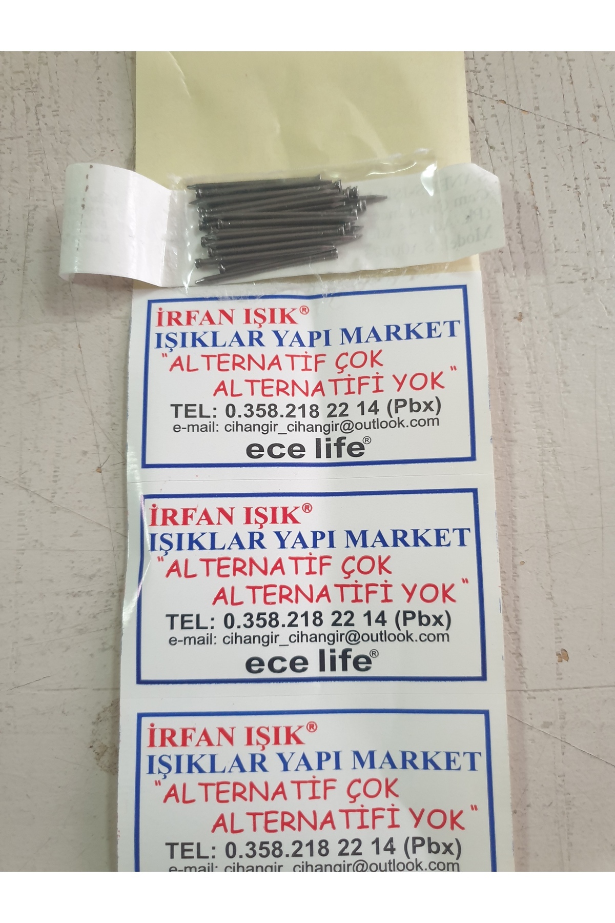 SANEKS Çivi -ince Çivi -cam Çivisi (PK./AD.: 25ADET)