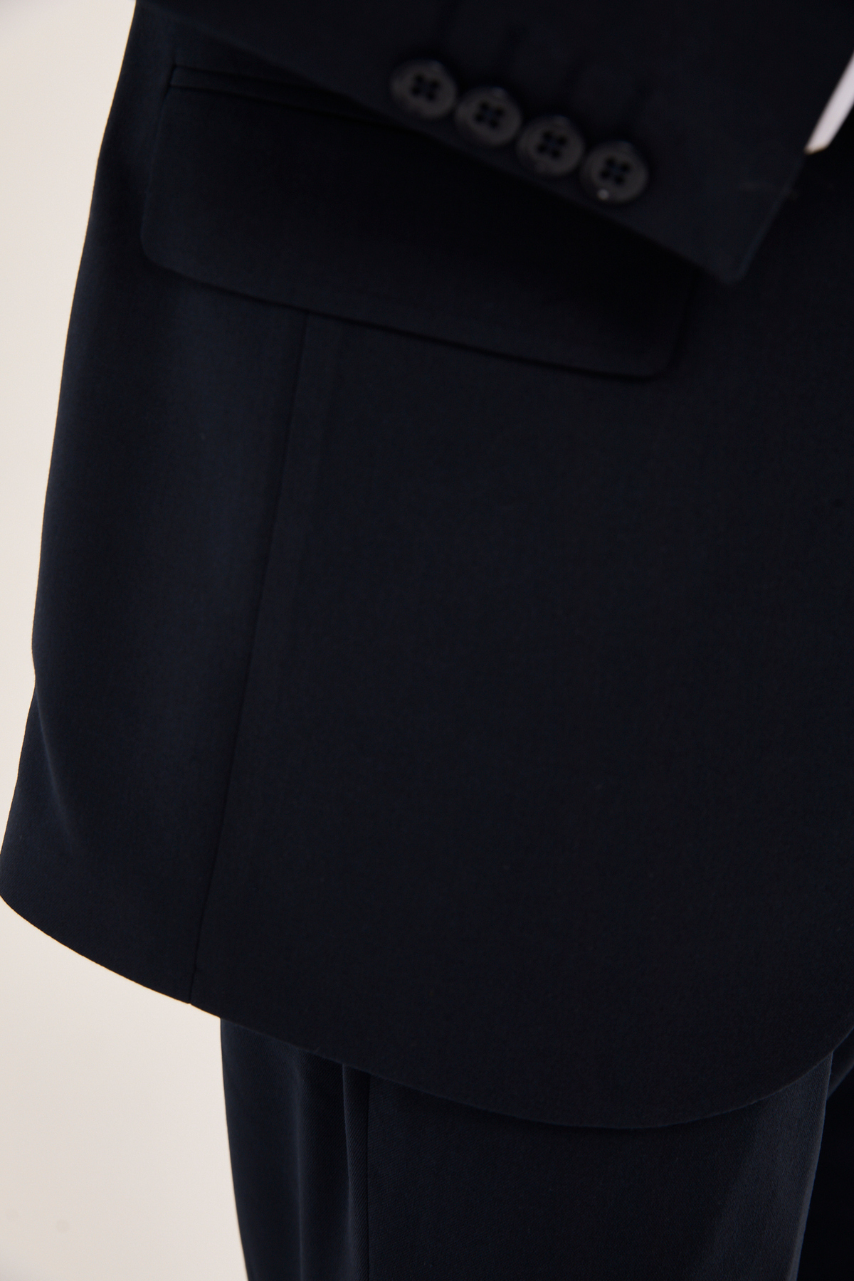 wodelli Erkek Slim Fit Lacivert Mono Yaka Likralı Çift Yırtmaçlı Takım Elbise görsel 7