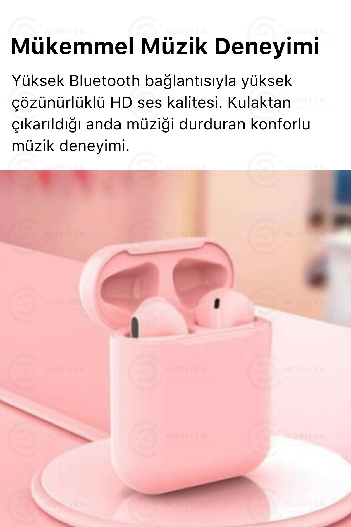 Premium Serisi White 2 Model IOS Android Uyumlu Aktif Gürültü Engelleme Kablosuz Bluetooth Kulaklık