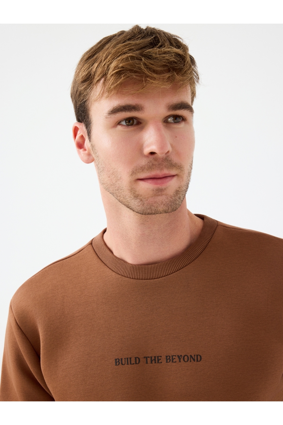 Regular Fit Erkek Sweatshirt — قهوه‌ای LF2041195_Q1.V1 — تصویر 4 از 7