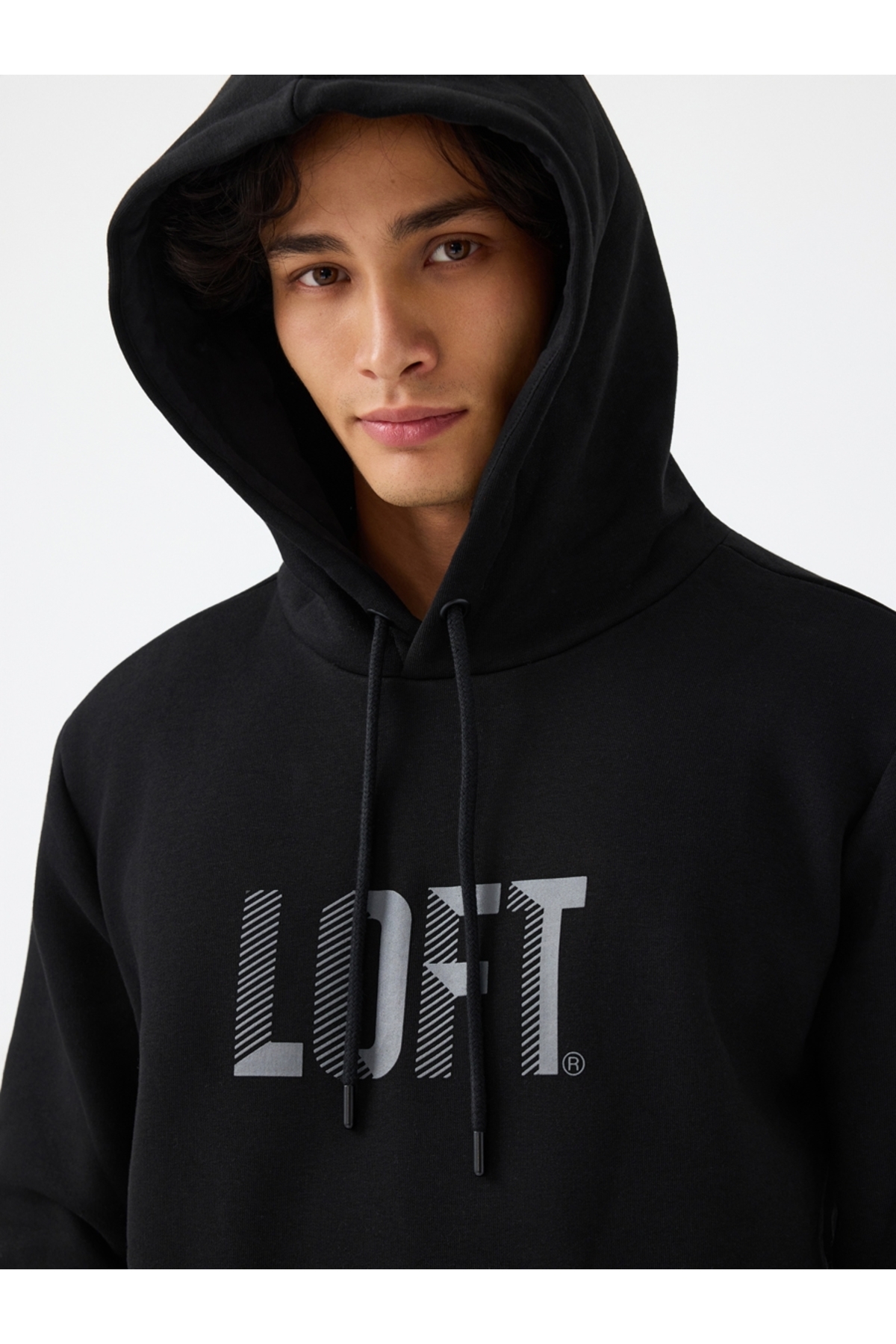 Regular Fit Erkek Sweatshirt — مشکی LF2041184_Q1.V1 — تصویر 4 از 5