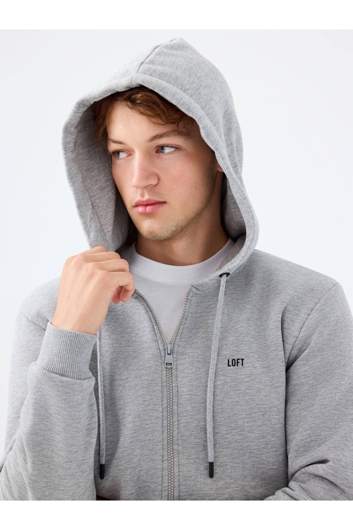 Regular Fit Erkek Sweatshirt — خاکستری LF2041221_Q1.V1 — تصویر 4 از 5