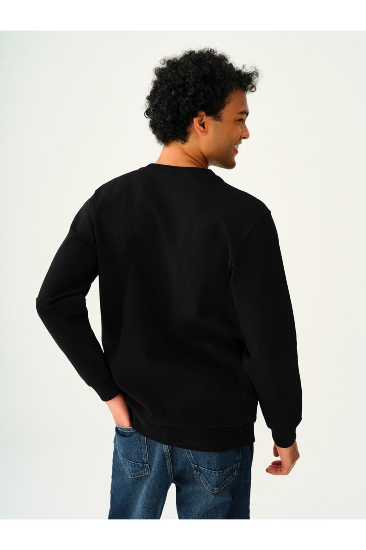 Erkek Sweatshirt Siyah Lf2037395 — مشکی LF2037395_Q1.V1 — تصویر 3 از 5