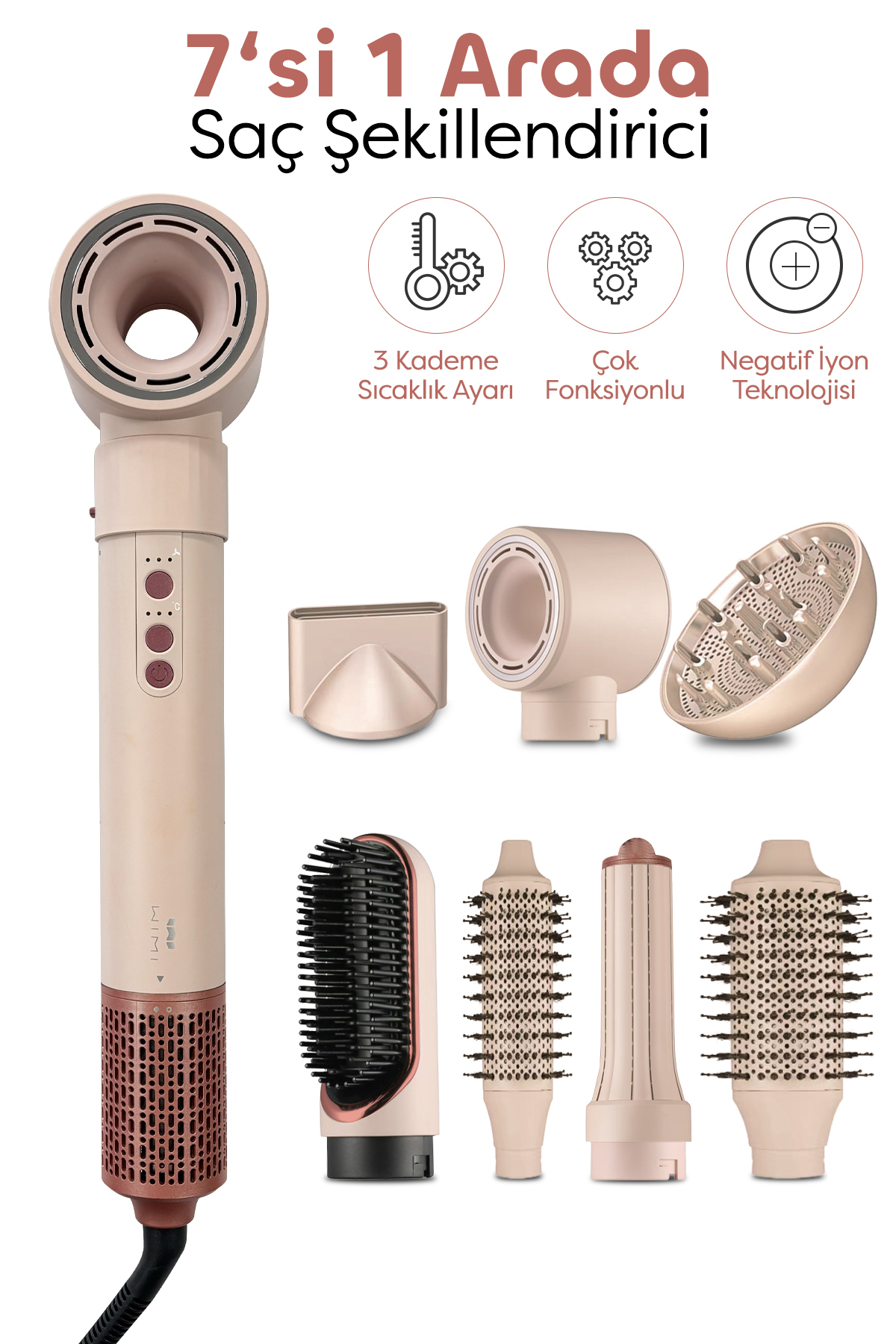 wimi 7 Başlıklı Hava Üflemeli Saç Şekillendirici Compact Saç Kurutma Fön Makinesi - Fiyatı, Yorumları